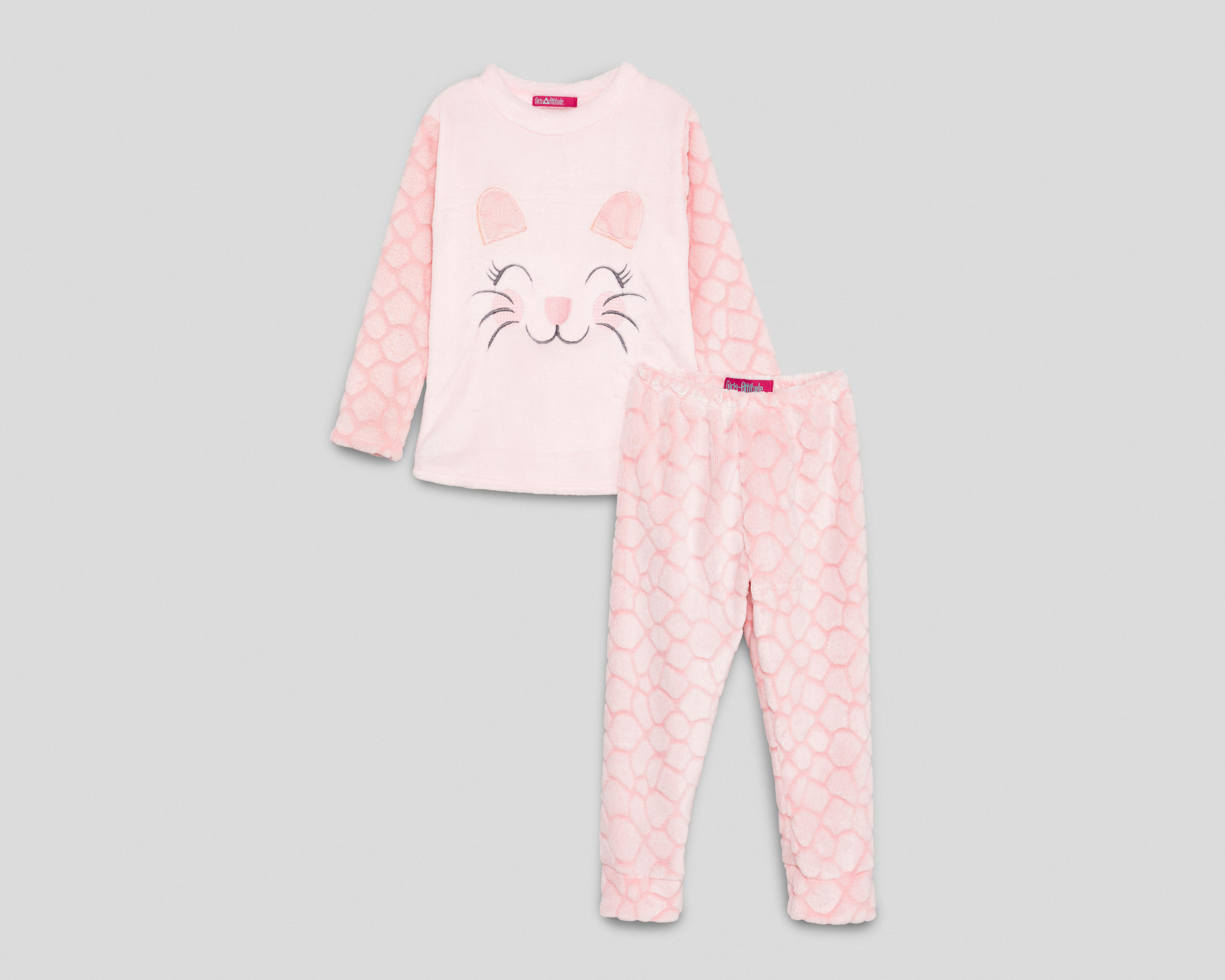 Pijama Girls Attitude Print de Gatito para Niña