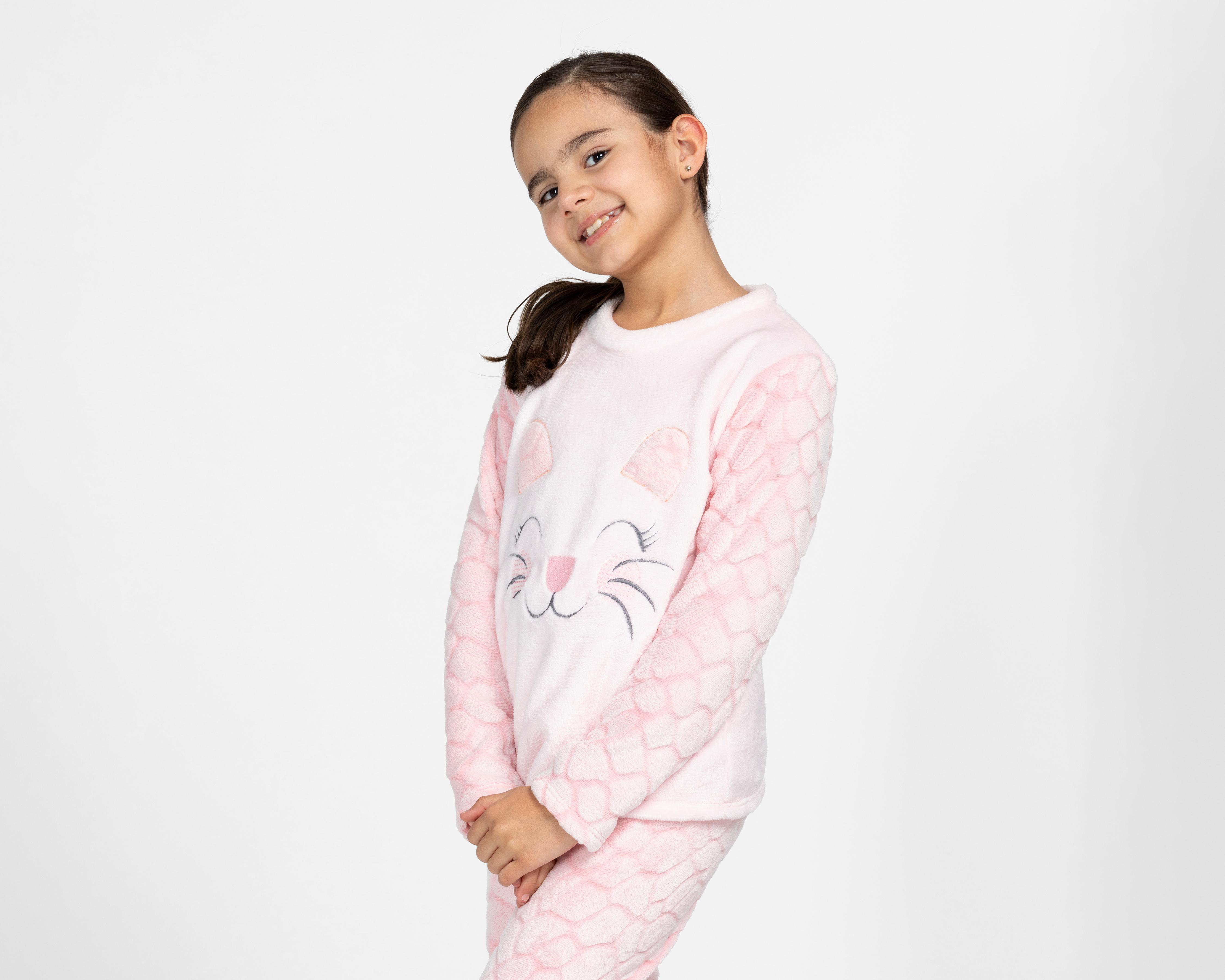 Foto 4 pulgar | Pijama Girls Attitude Print de Gatito para Niña