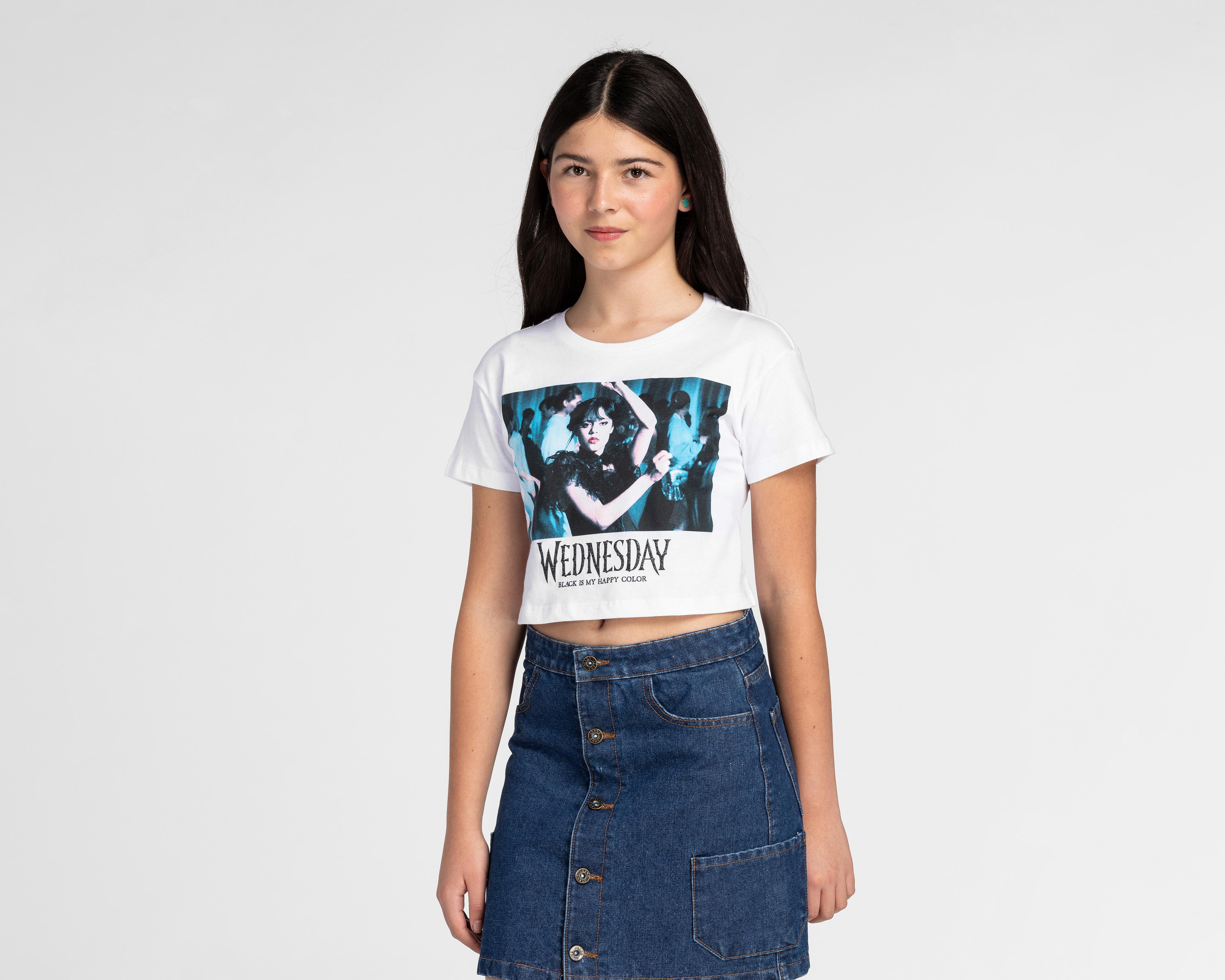 Playera Merlina Manga Corta Juvenil