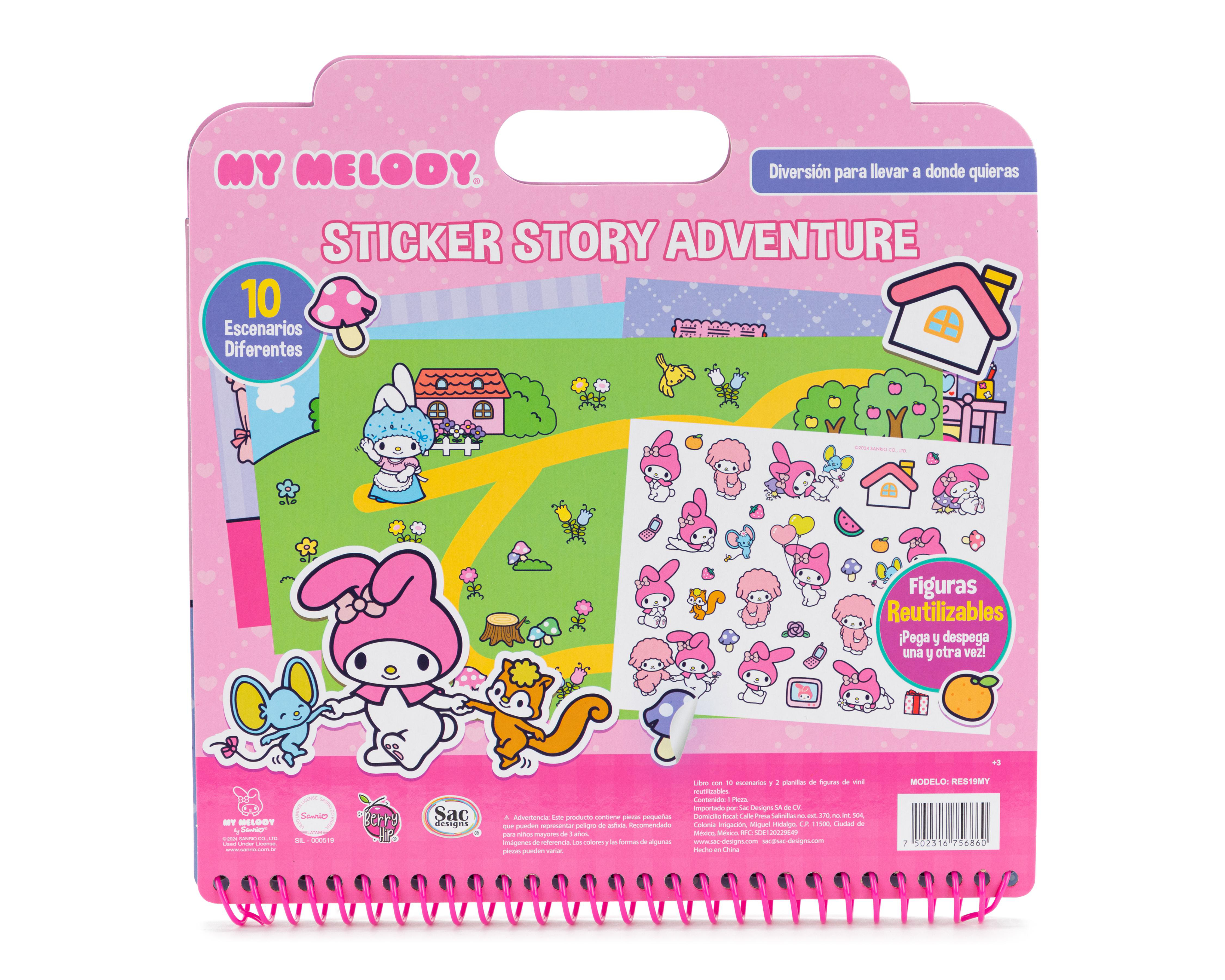 Foto 3 pulgar | Libro con Stickers My Melody