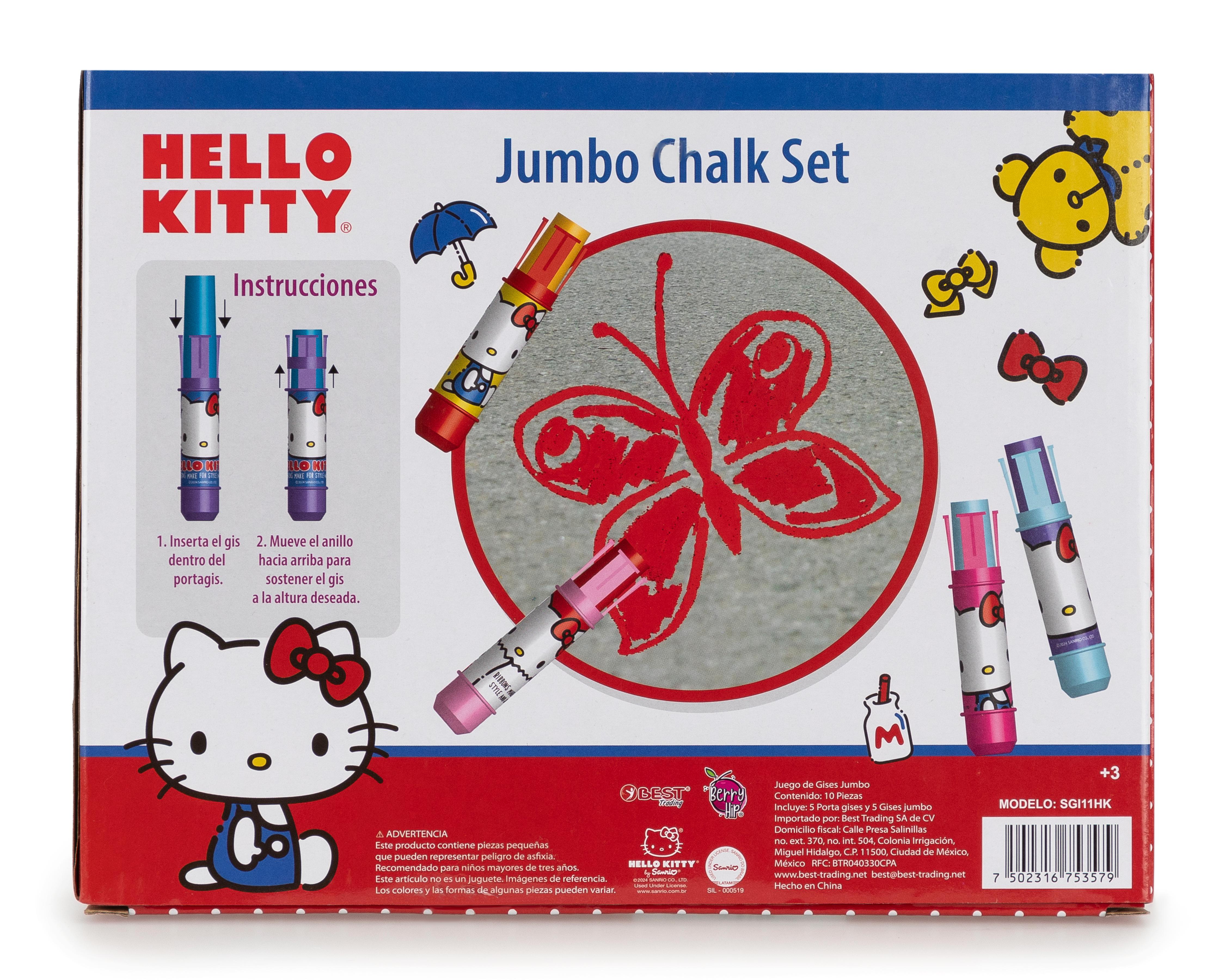 Foto 3 pulgar | Juego de Gises Jumbo Hello Kitty