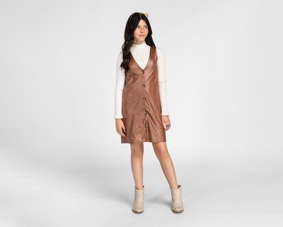 Foto 2 | Vestido Casual Refill de Pu con Playera Rib