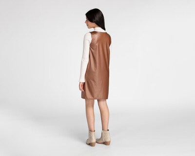 Foto 3 | Vestido Casual Refill de Pu con Playera Rib
