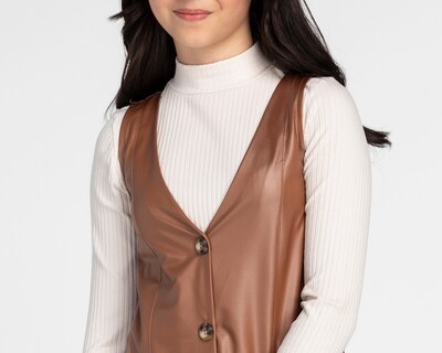 Foto 6 | Vestido Casual Refill de Pu con Playera Rib