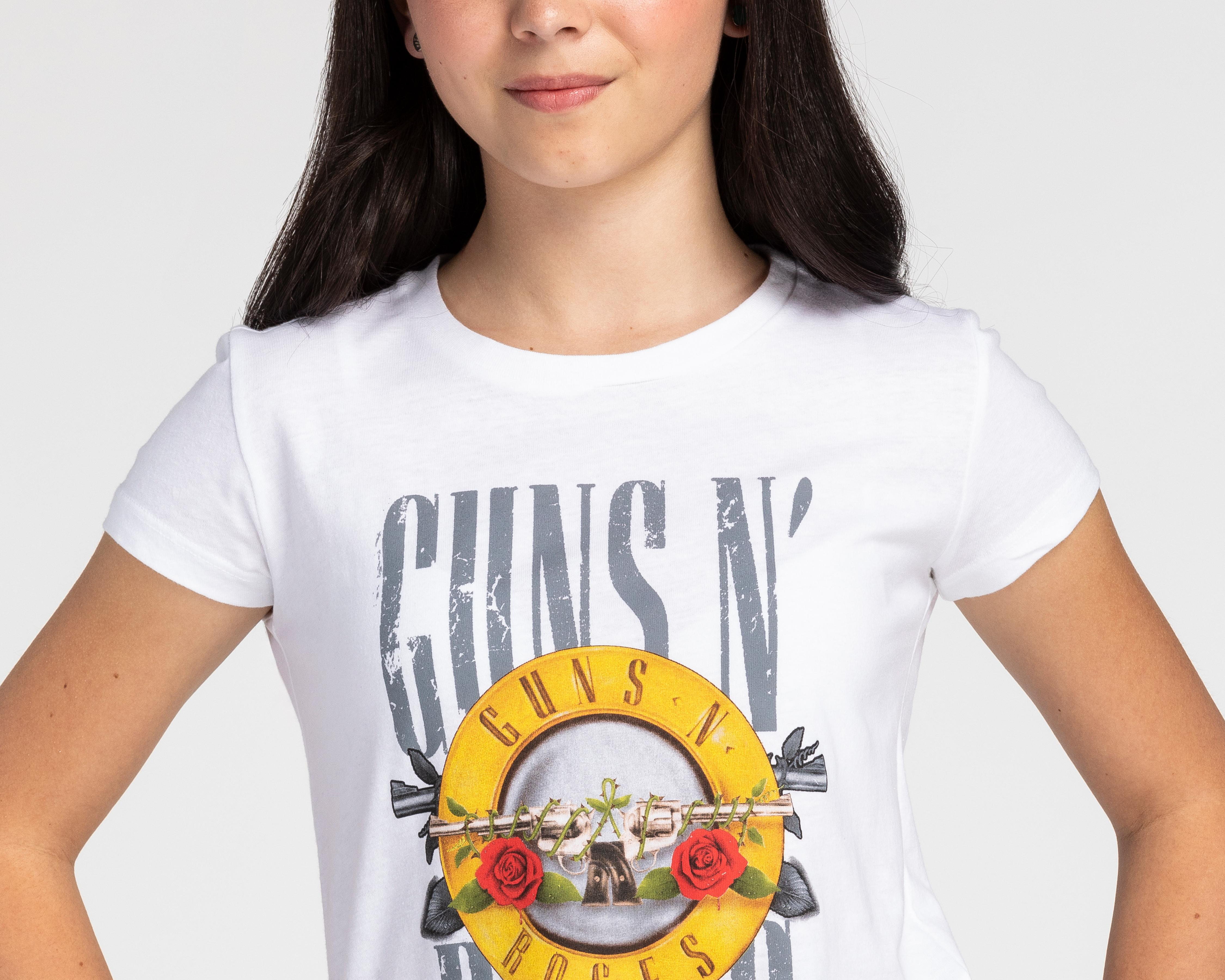 Foto 4 pulgar | Playera Guns N' Roses Manga Corta Estampada para Niña