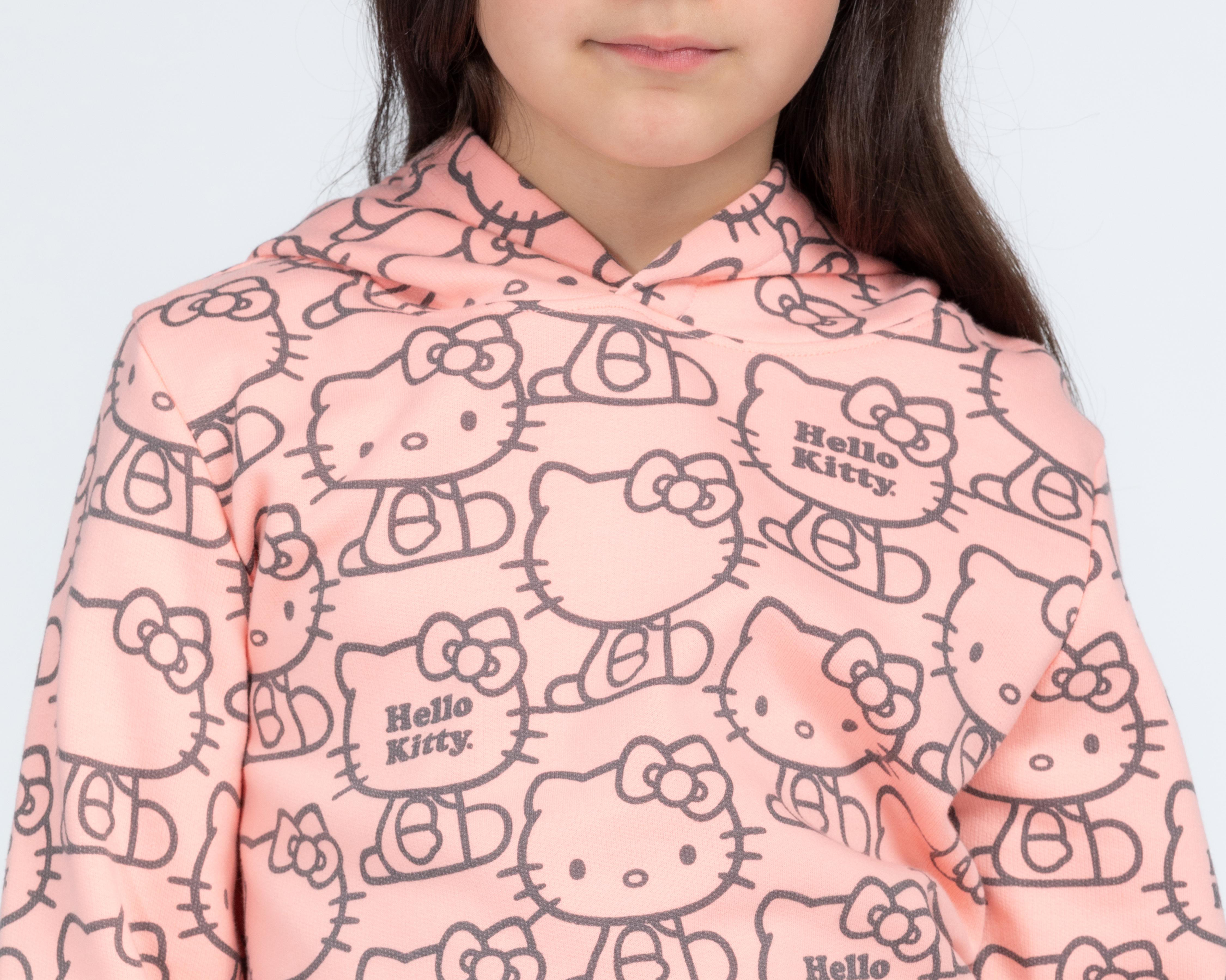 Foto 4 pulgar | Sudadera Hello Kitty con Capucha para Niña