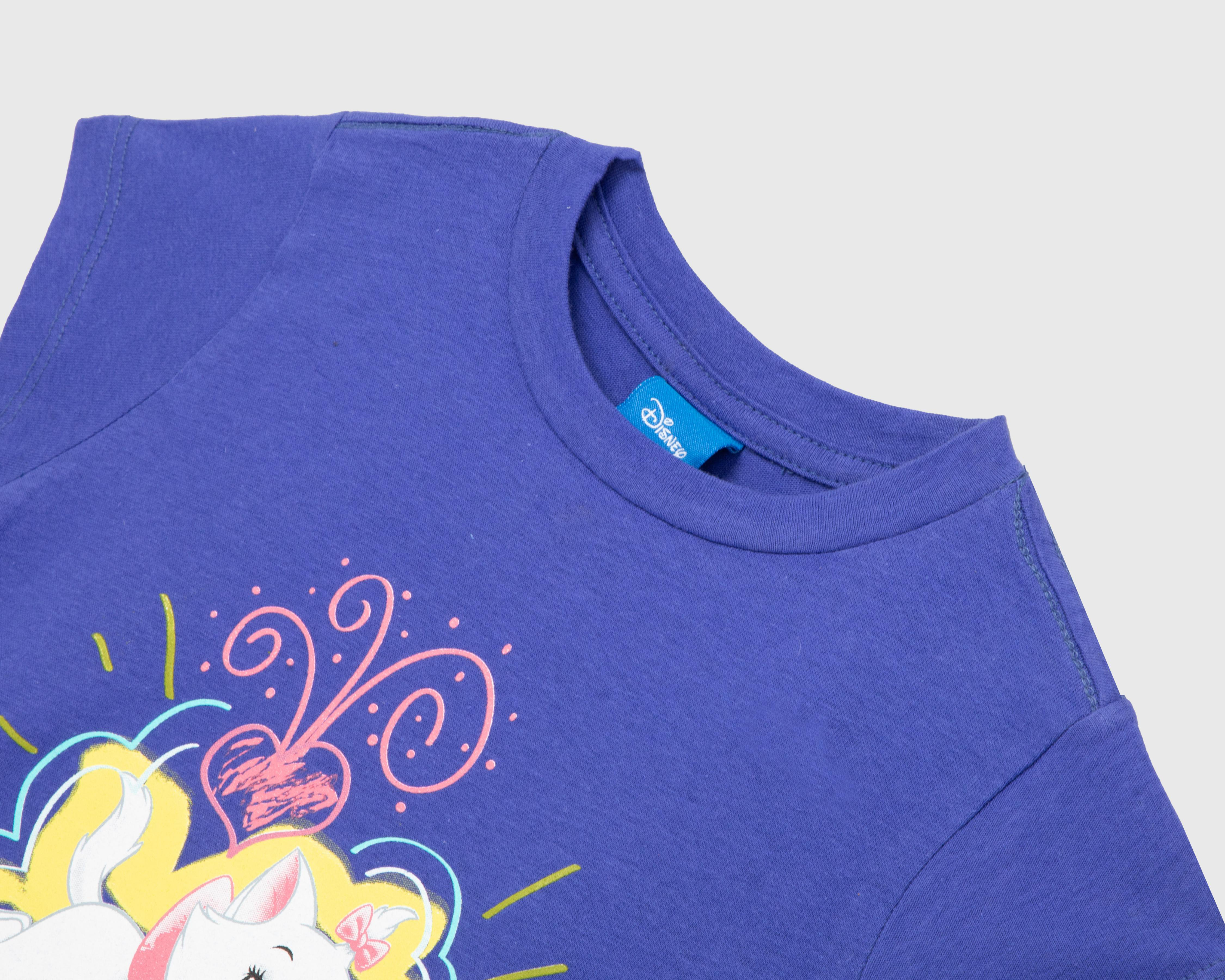 Foto 4 pulgar | Playera Disney Manga Corta Marie para Niña