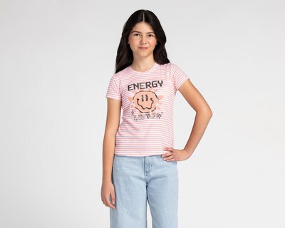 Foto 1 | Playera Girls Attitude Manga Corta Estampada para Niña