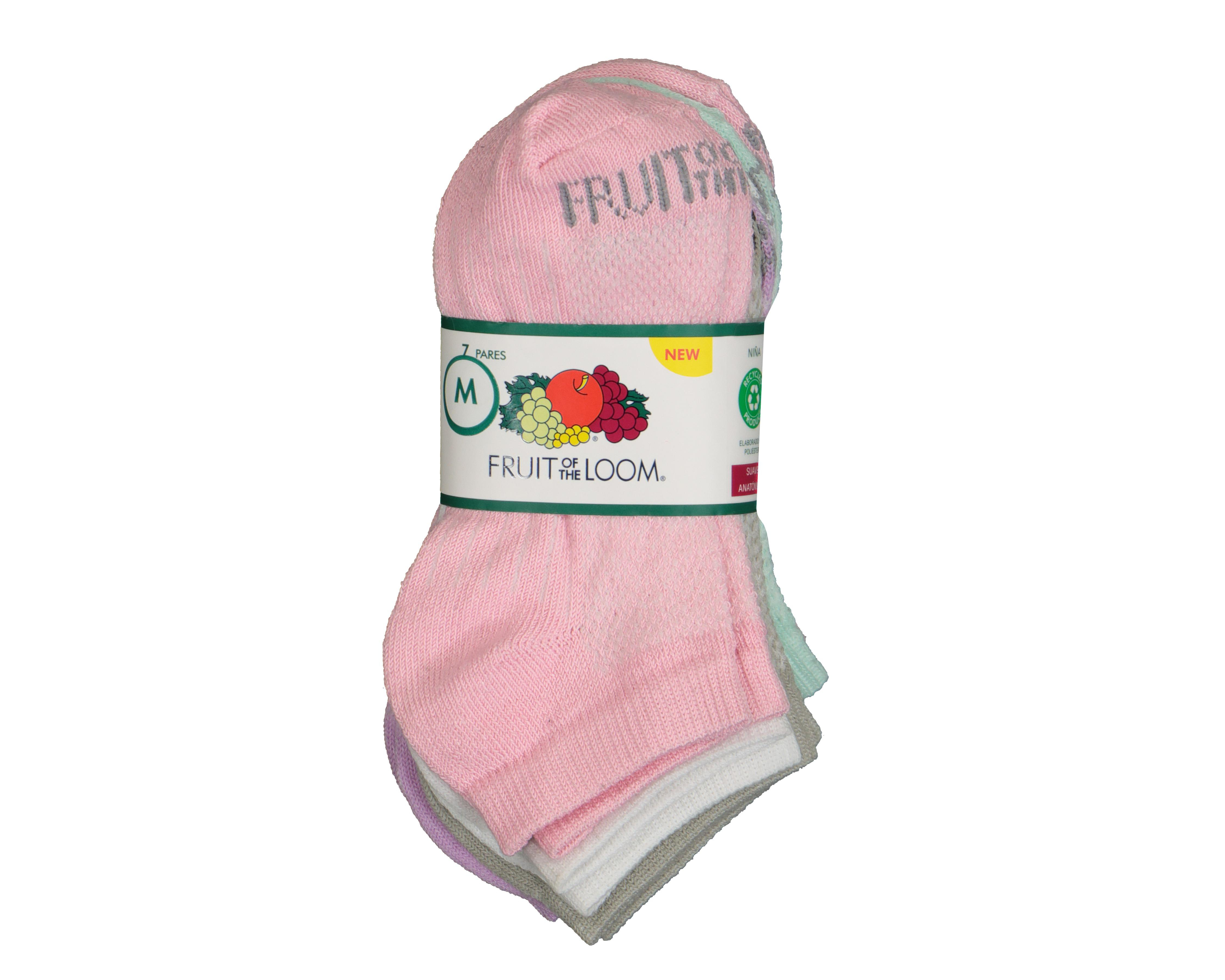 Foto 4 pulgar | Calcetas Tines Fruit of the Loom para Niña 7 Pares