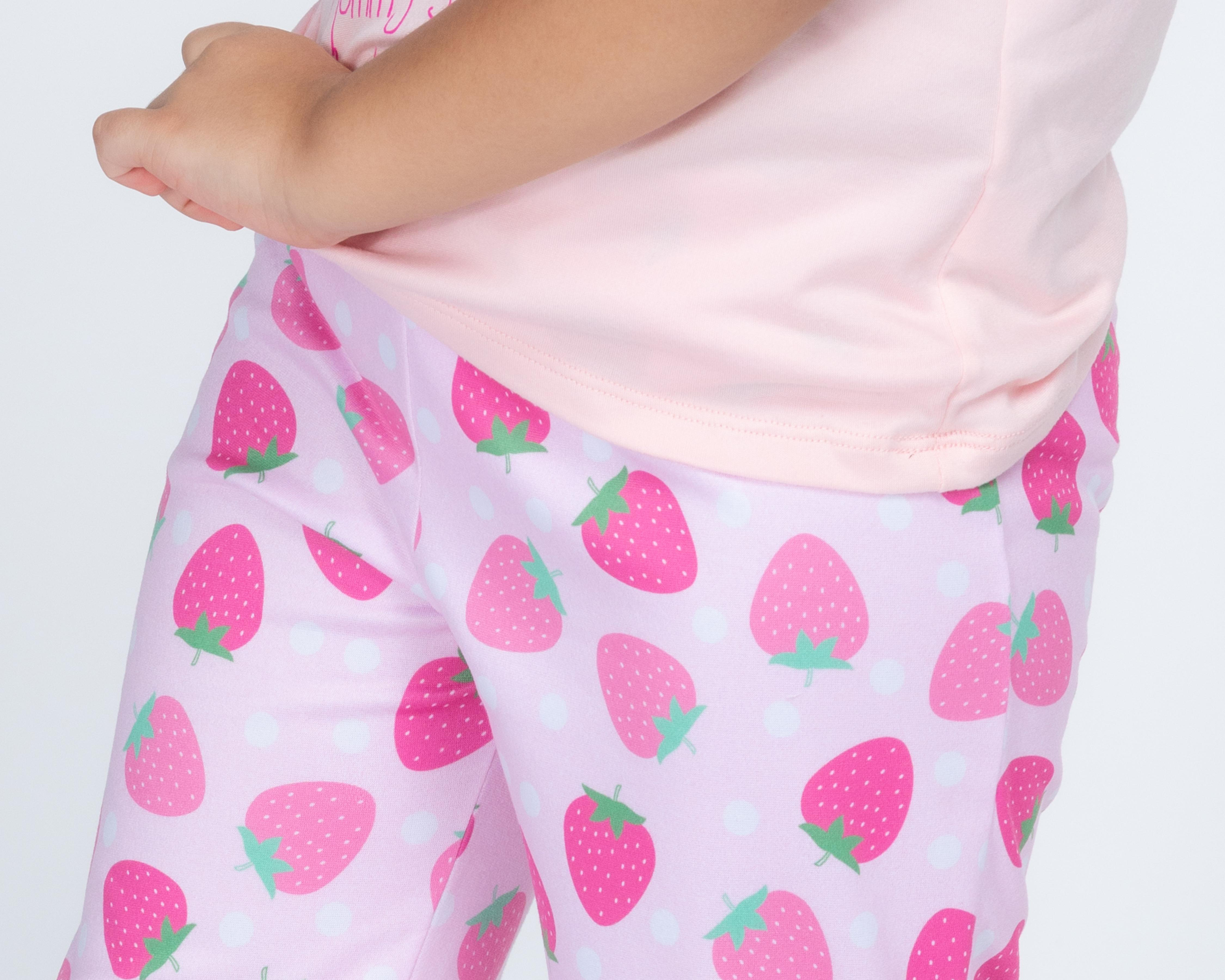 Foto 5 pulgar | Pijama Activa Print de Fresas para Niña