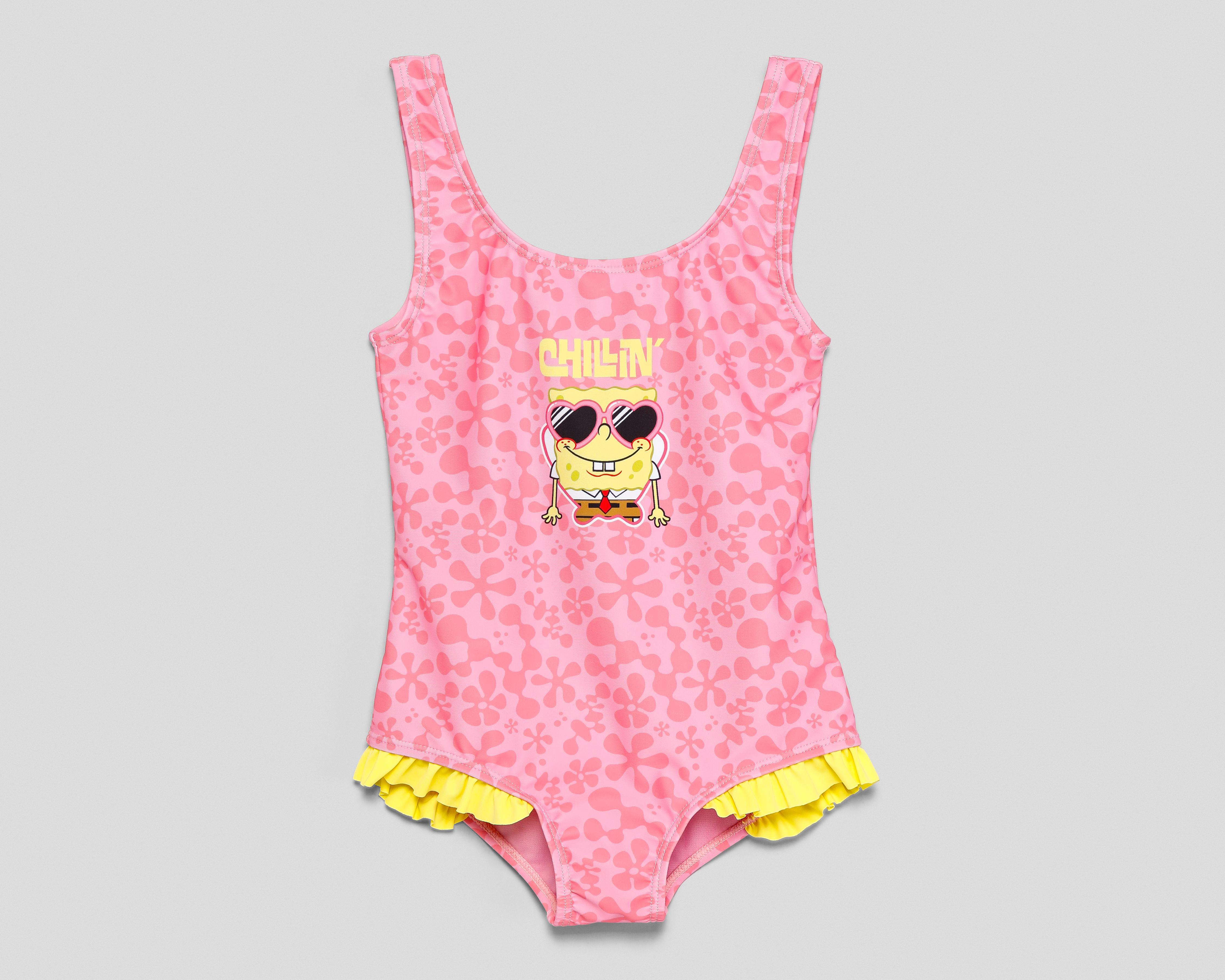 Foto 2 pulgar | Traje de Baño Bob Esponja para Niña
