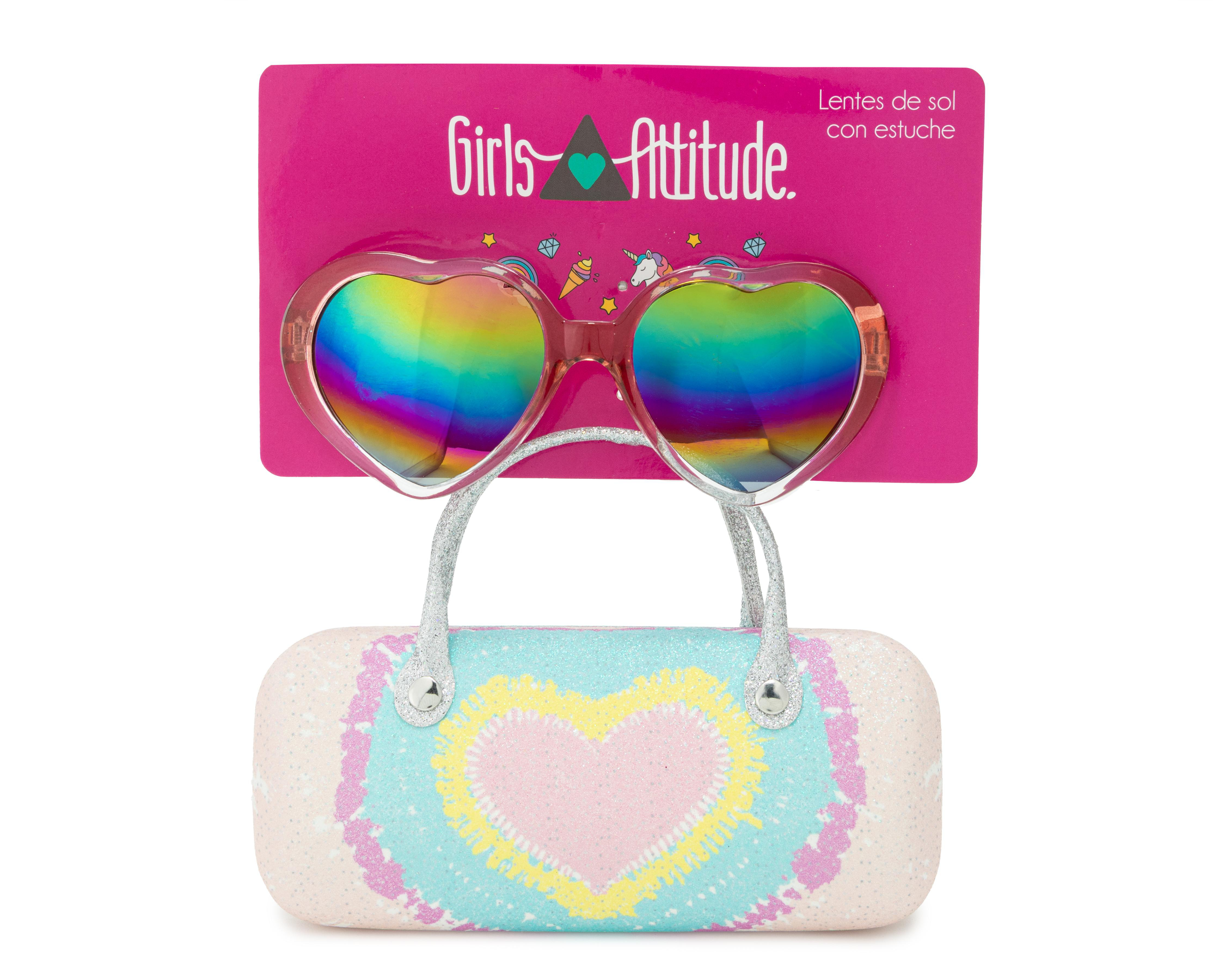 Lentes de Sol para Niña Girls Attitude de Corazón Rosa