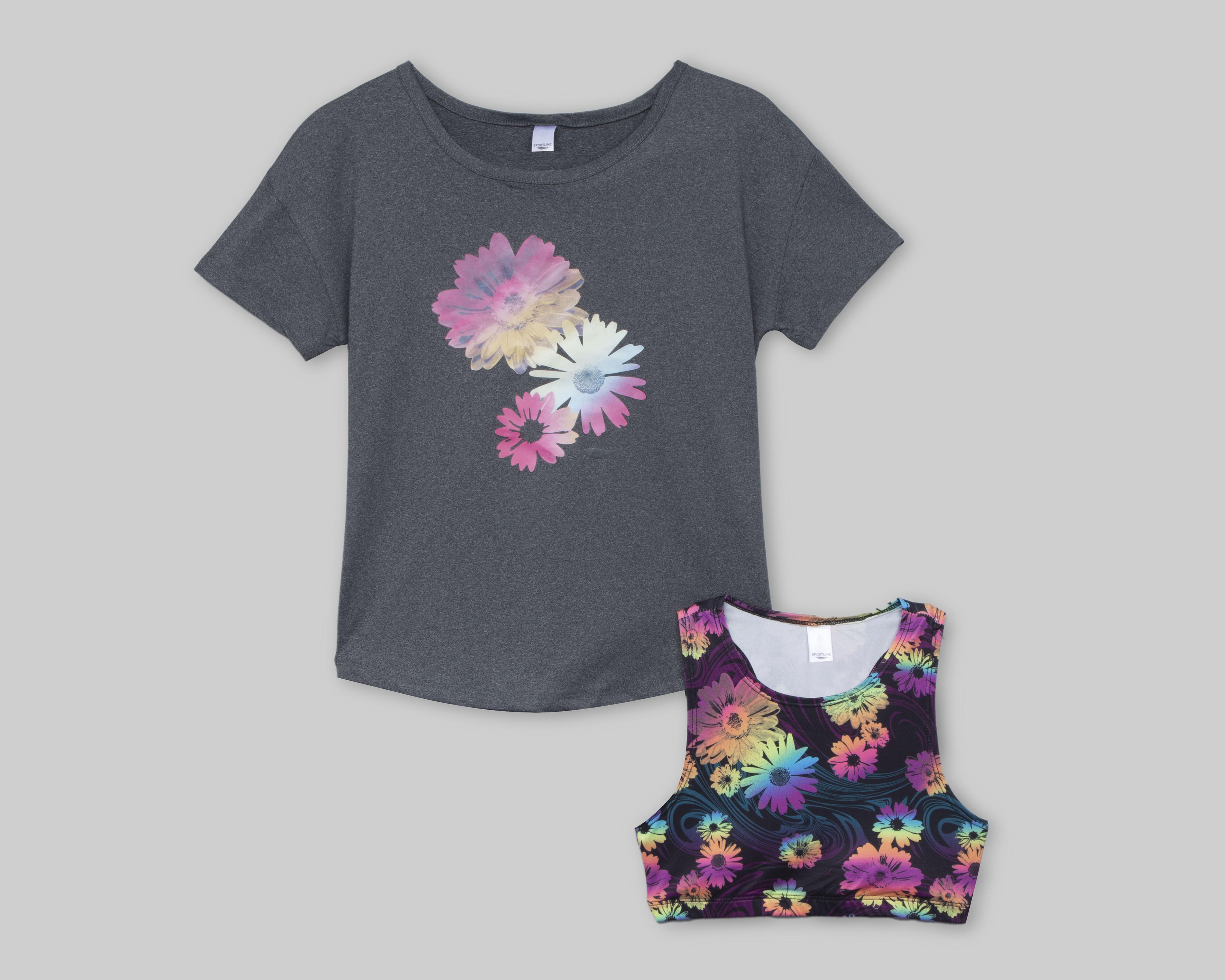 Foto 2 pulgar | Conjunto de Playera y Top Sportline para Niña