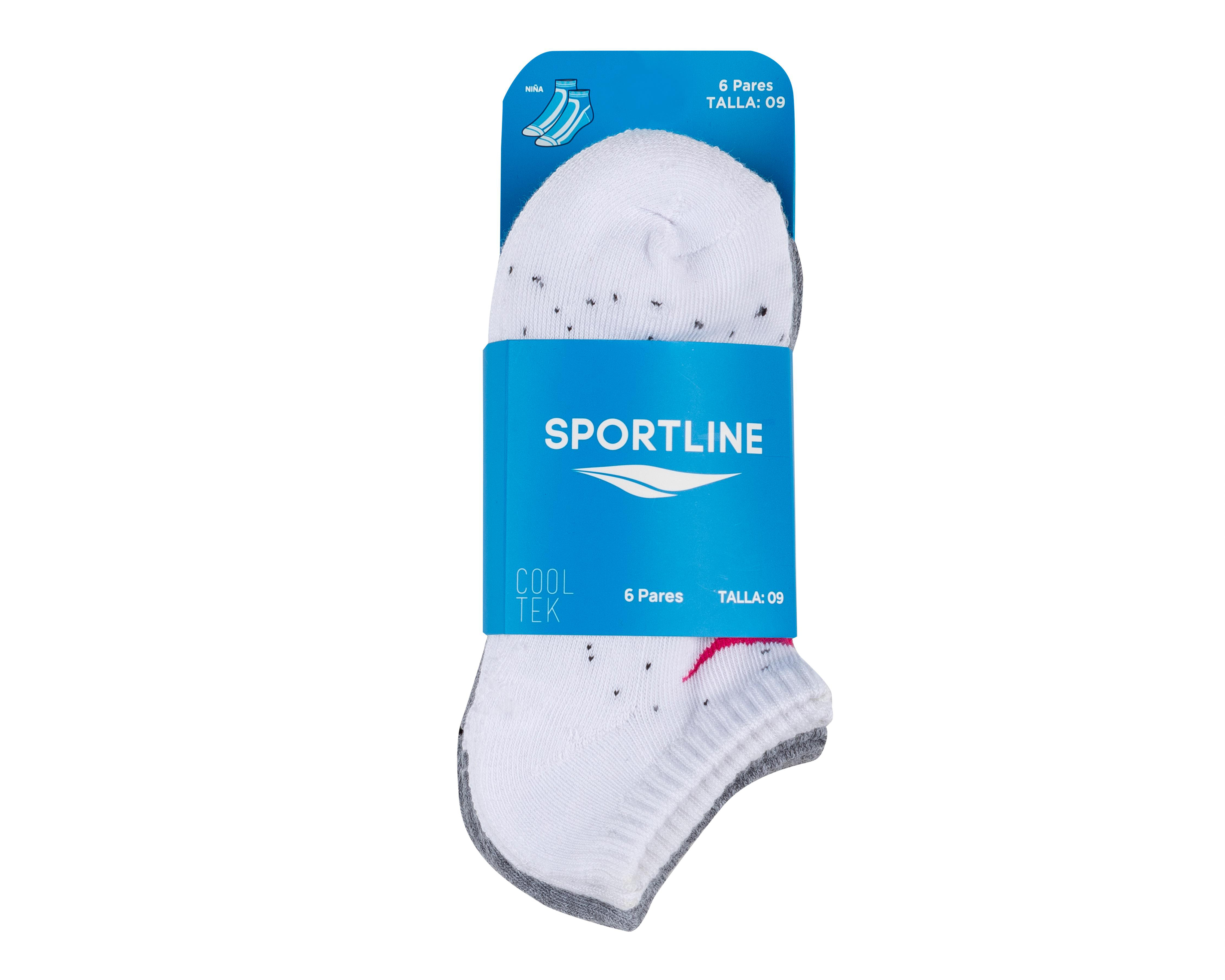 Foto 4 pulgar | Calcetas Deportivas Sportline para Niña 6 Pares