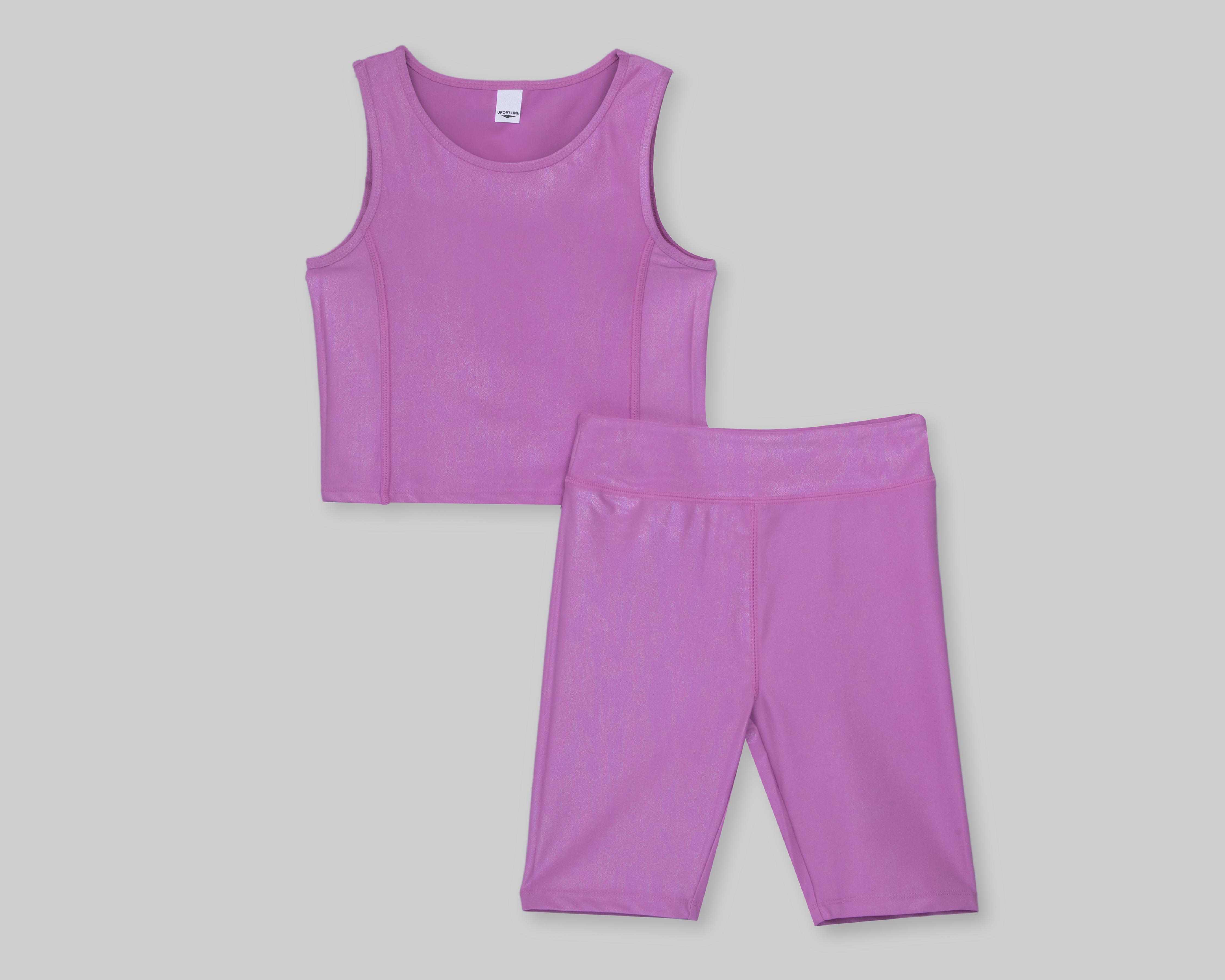 Foto 2 pulgar | Conjunto de Playera y Short Sportline para Niña