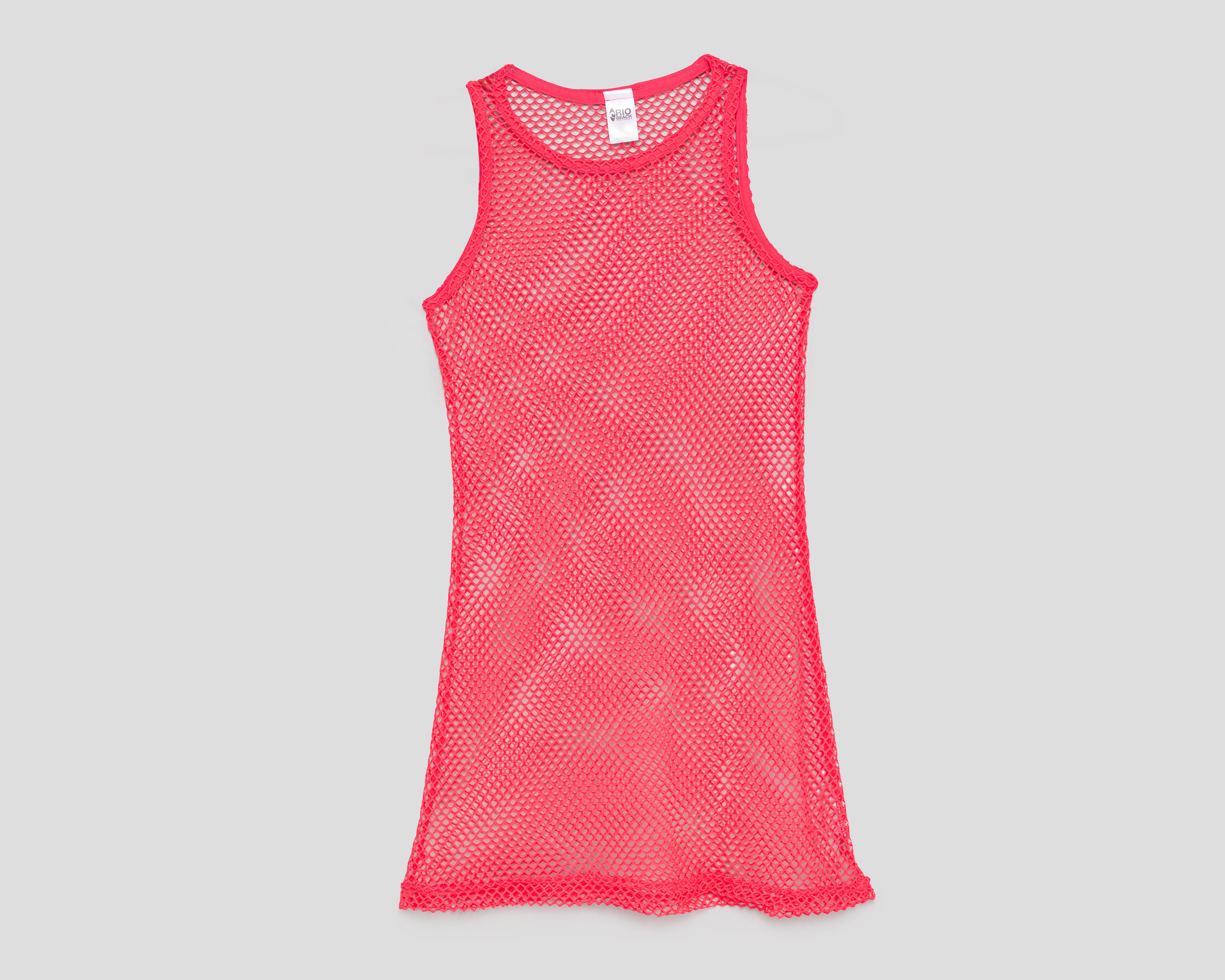 Foto 2 pulgar | Vestido de Playa Rio Beach Rojo con Red para Mujer
