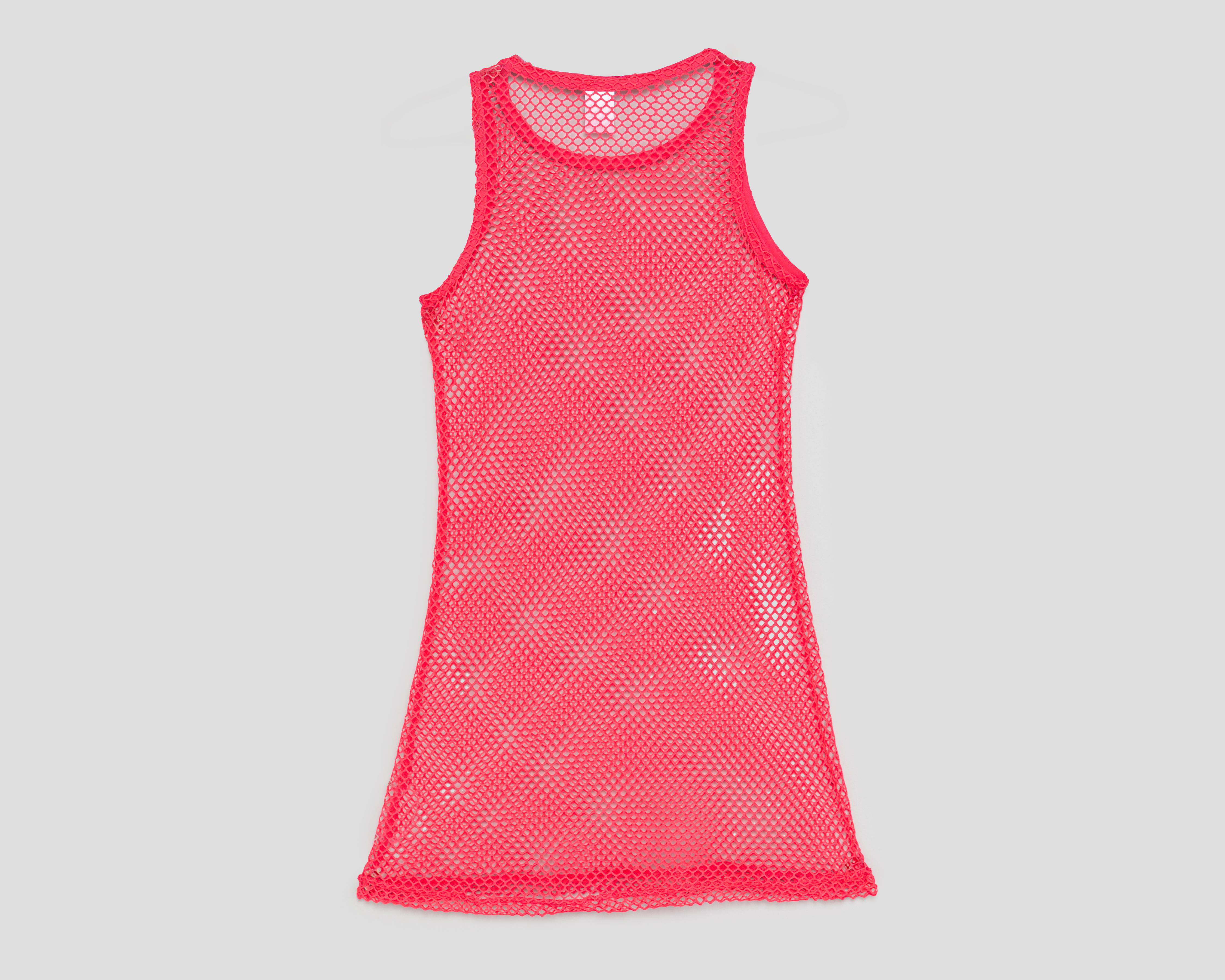 Foto 3 pulgar | Vestido de Playa Rio Beach Rojo con Red para Mujer