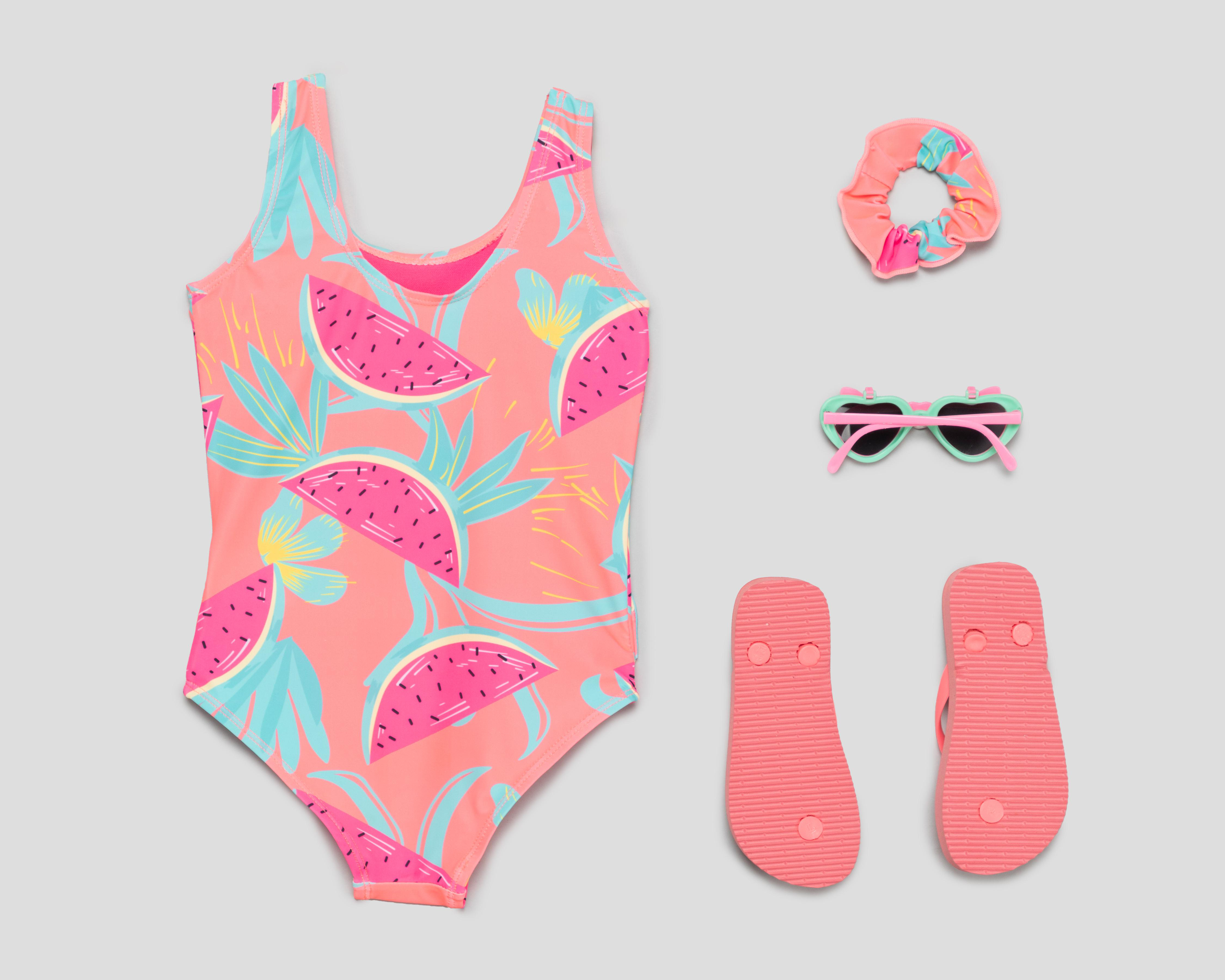 Foto 2 | Traje de Baño Rio Beach Print de Sandias para Niña
