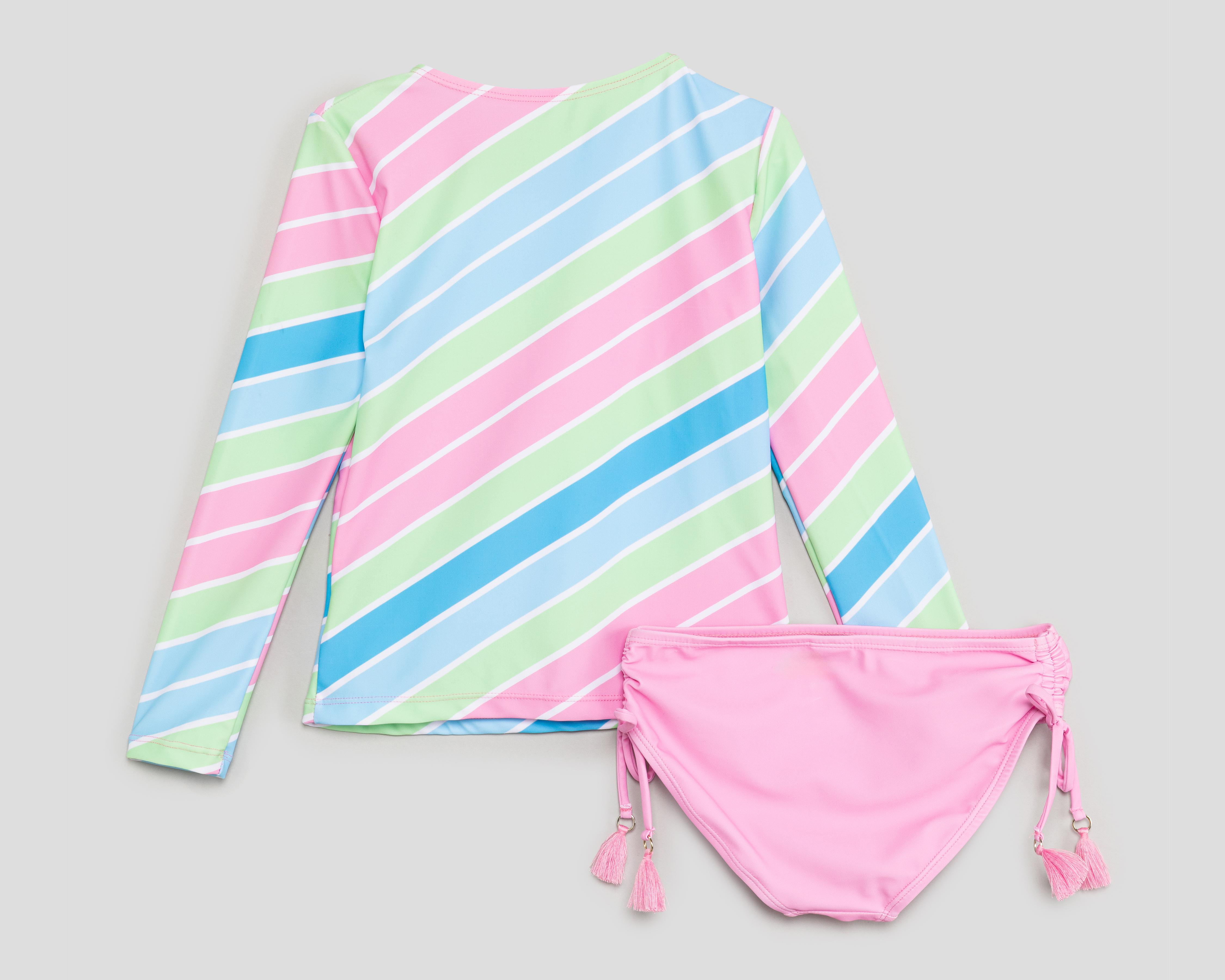 Foto 3 pulgar | Traje de Baño Rio Beach Estampado para Niña 4 Piezas