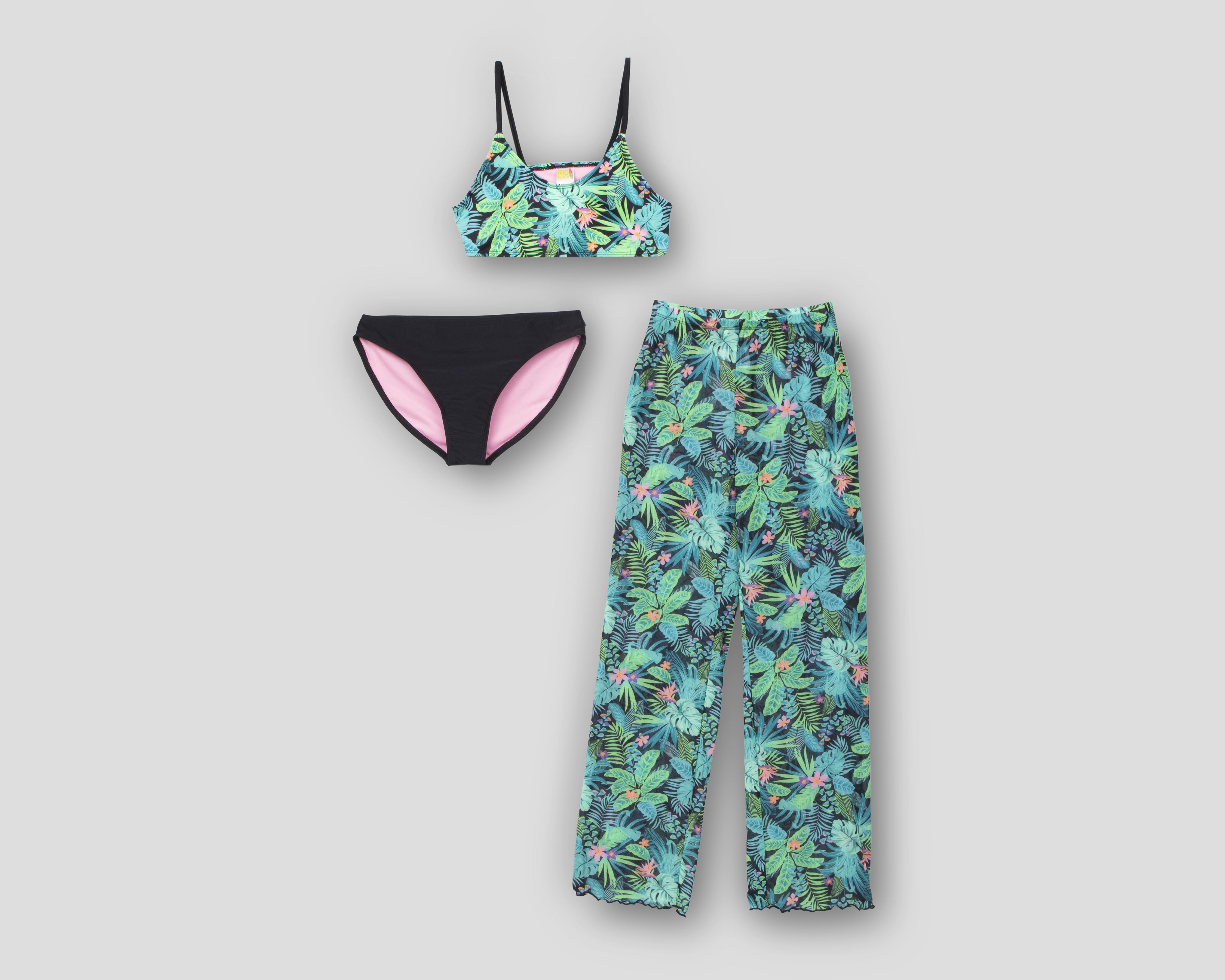 Foto 1 | Traje de Baño Rio Beach Flores y Hojas Tropicales Juvenil 3 Piezas