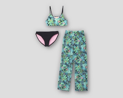 Foto 1 | Traje de Baño Rio Beach Flores y Hojas Tropicales Juvenil 3 Piezas