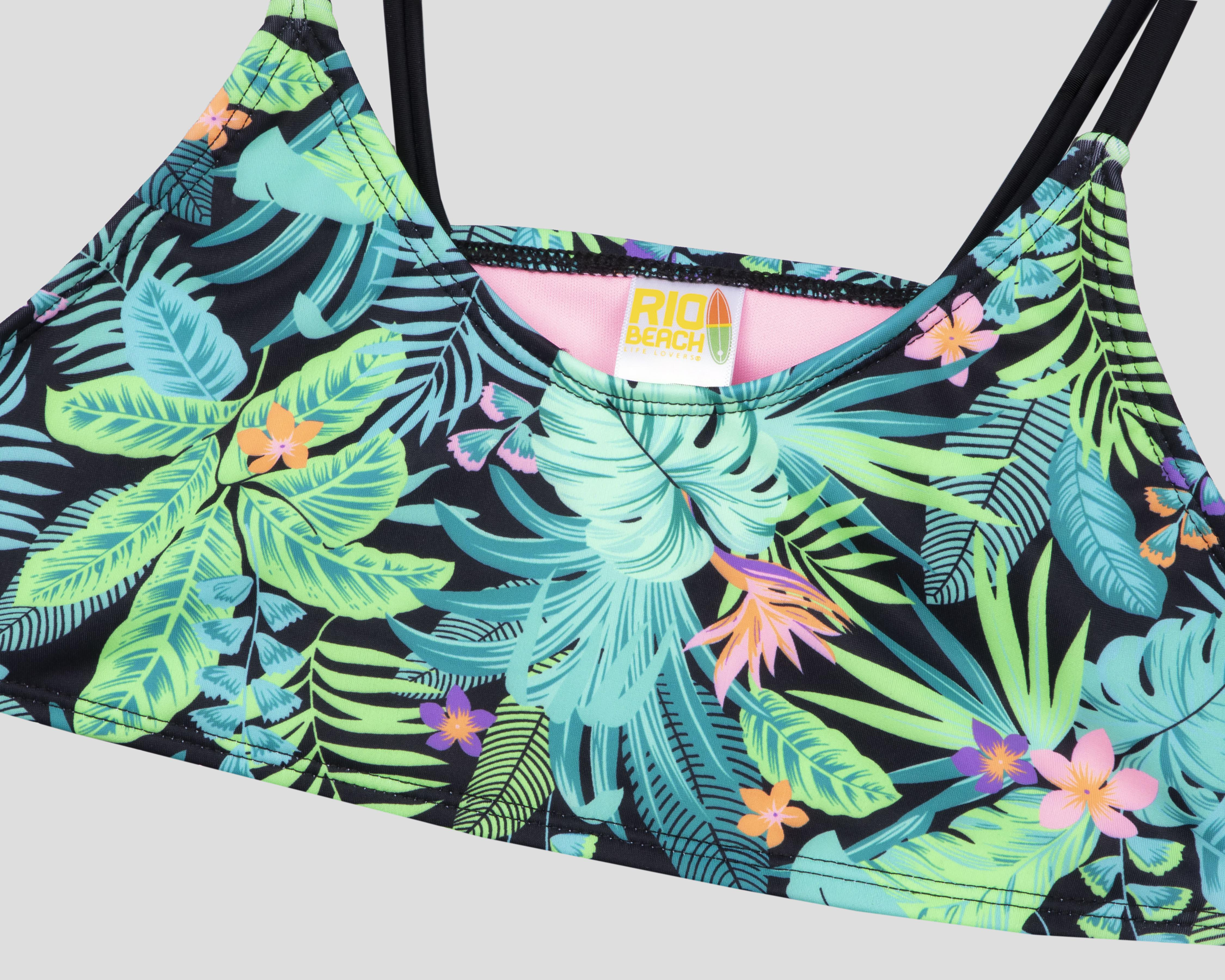 Foto 4 pulgar | Traje de Baño Rio Beach Flores y Hojas Tropicales Juvenil 3 Piezas