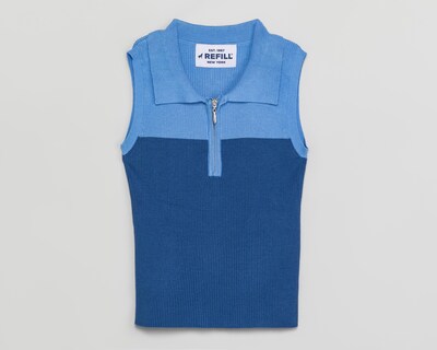 Foto 1 | Playera de Cuello Polo Azul Refill para Niña