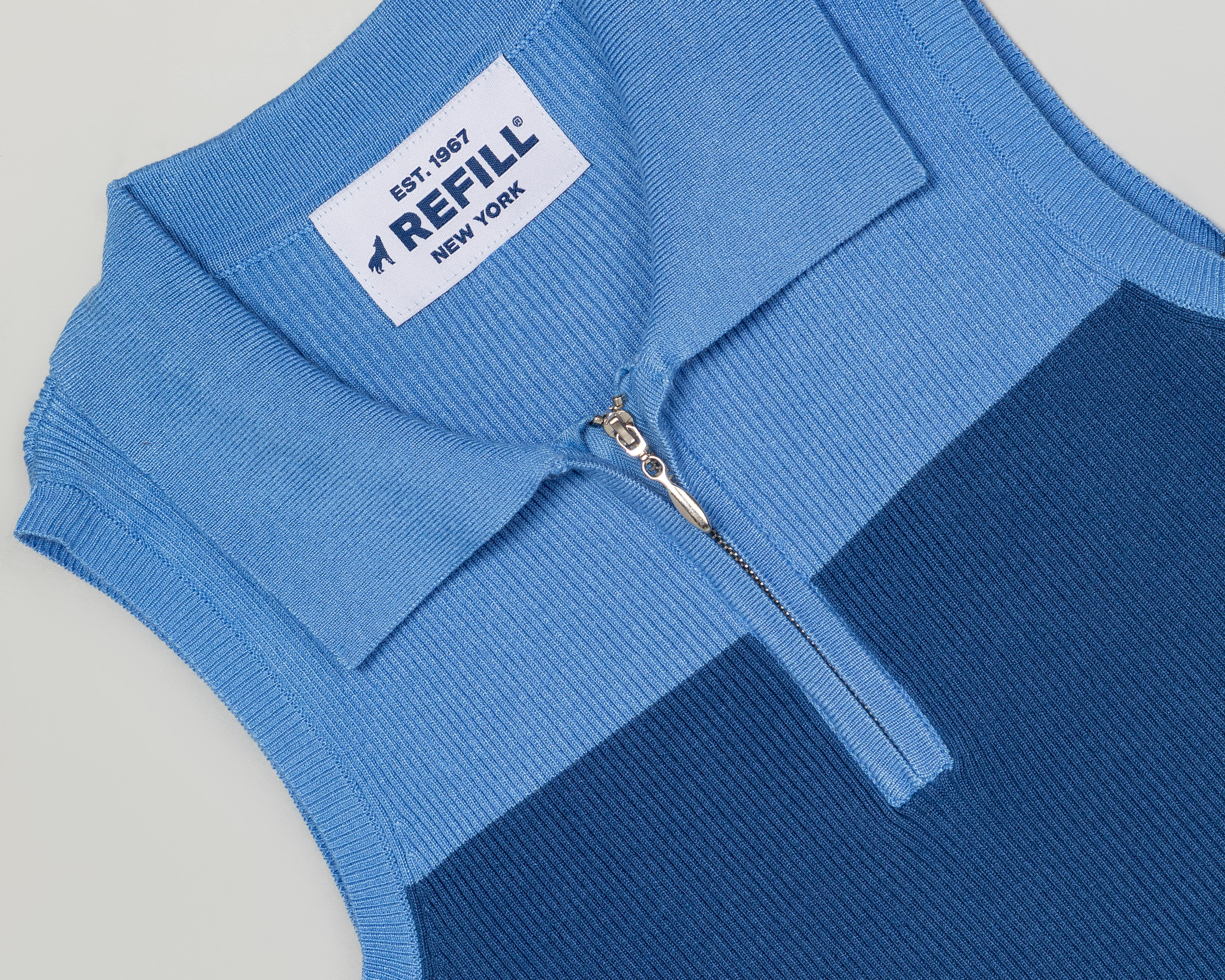 Foto 4 pulgar | Playera de Cuello Polo Azul Refill para Niña