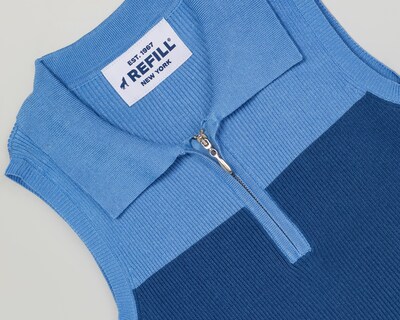 Foto 3 | Playera de Cuello Polo Azul Refill para Niña