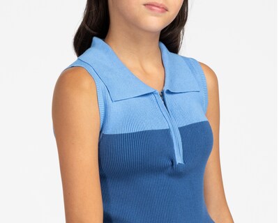 Foto 4 | Playera de Cuello Polo Azul Refill para Niña