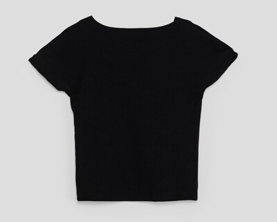 Foto 2 | Playera de Cuello Redondo Negra Girls Attitude para Niña