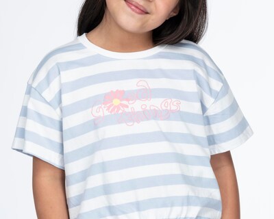 Foto 4 | Playera Refill Manga Corta a Rayas para Niña
