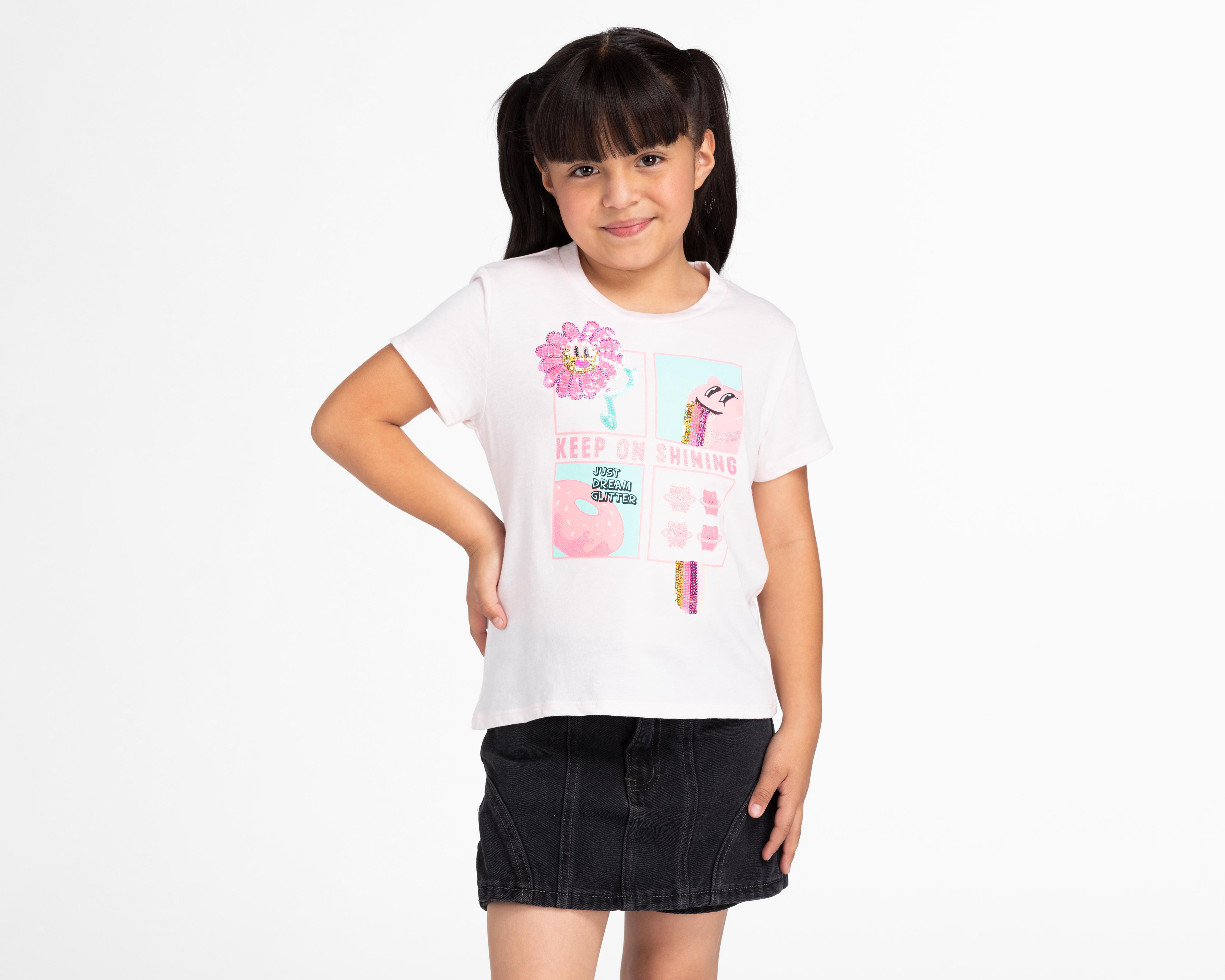 Foto 2 | Playera Girls Attitude para Niña 2 Piezas