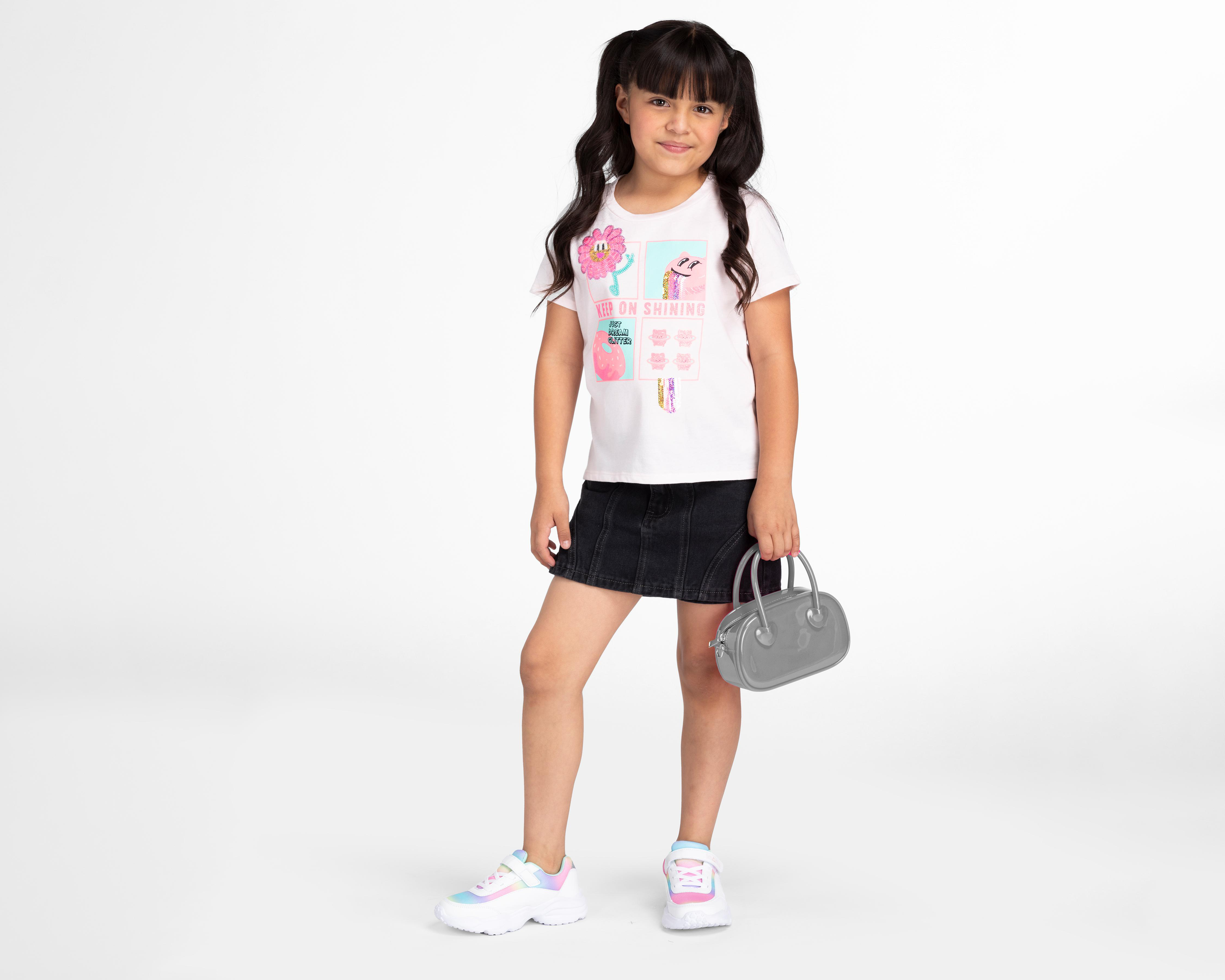 Foto 4 pulgar | Playera Girls Attitude para Niña 2 Piezas