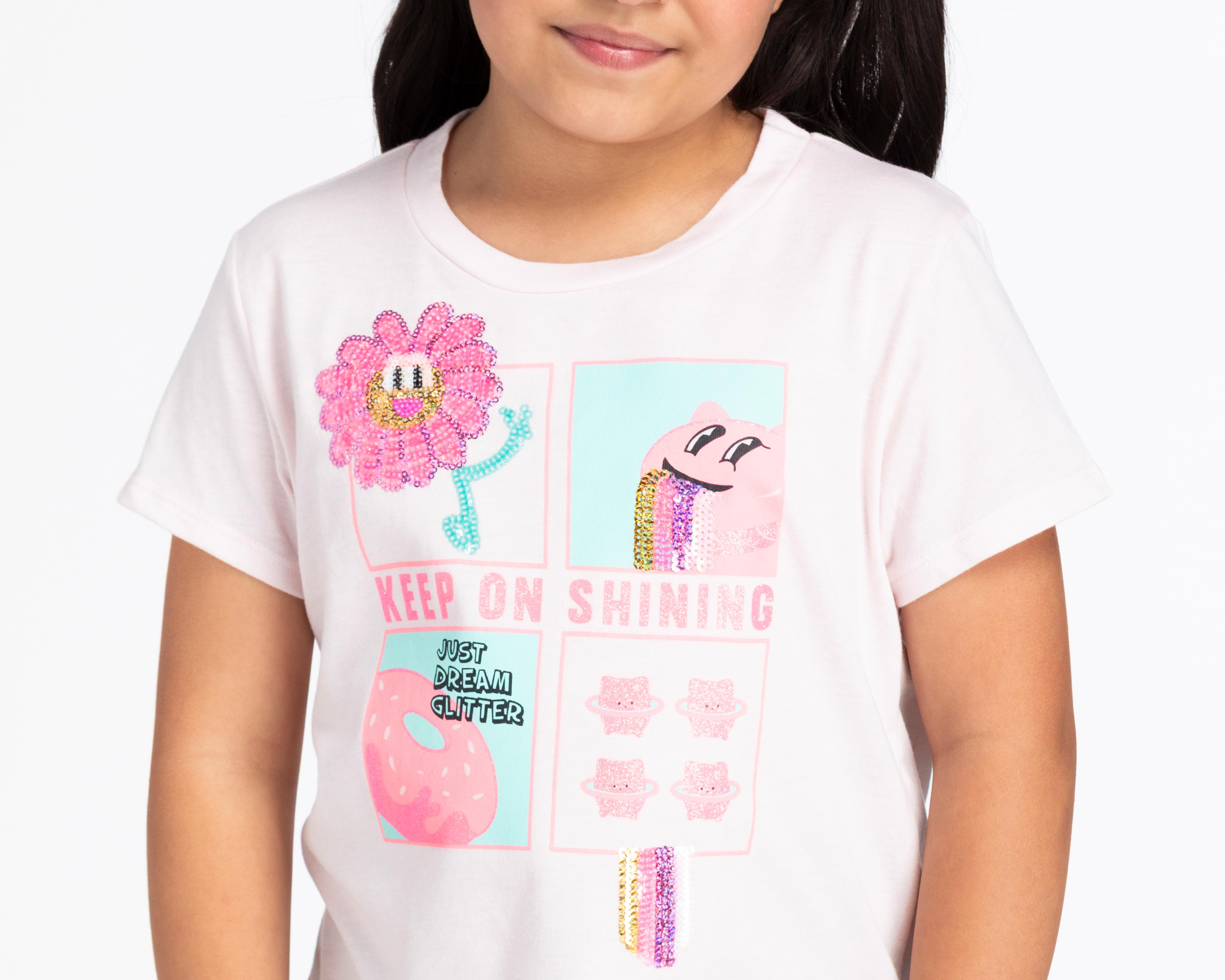 Foto 5 | Playera Girls Attitude para Niña 2 Piezas