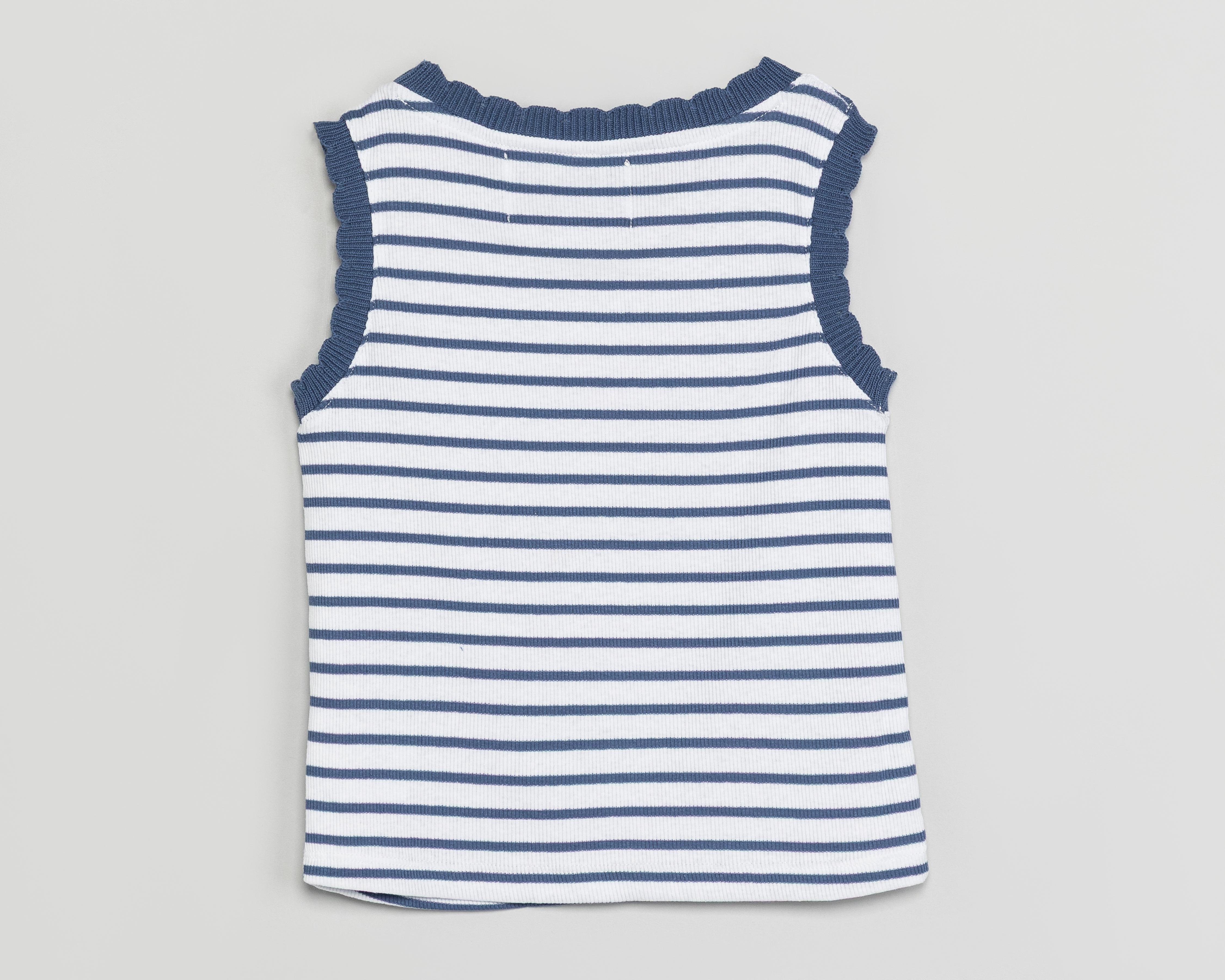 Foto 3 pulgar | Playera de Cuello Redondo Blanca Refill para Niña
