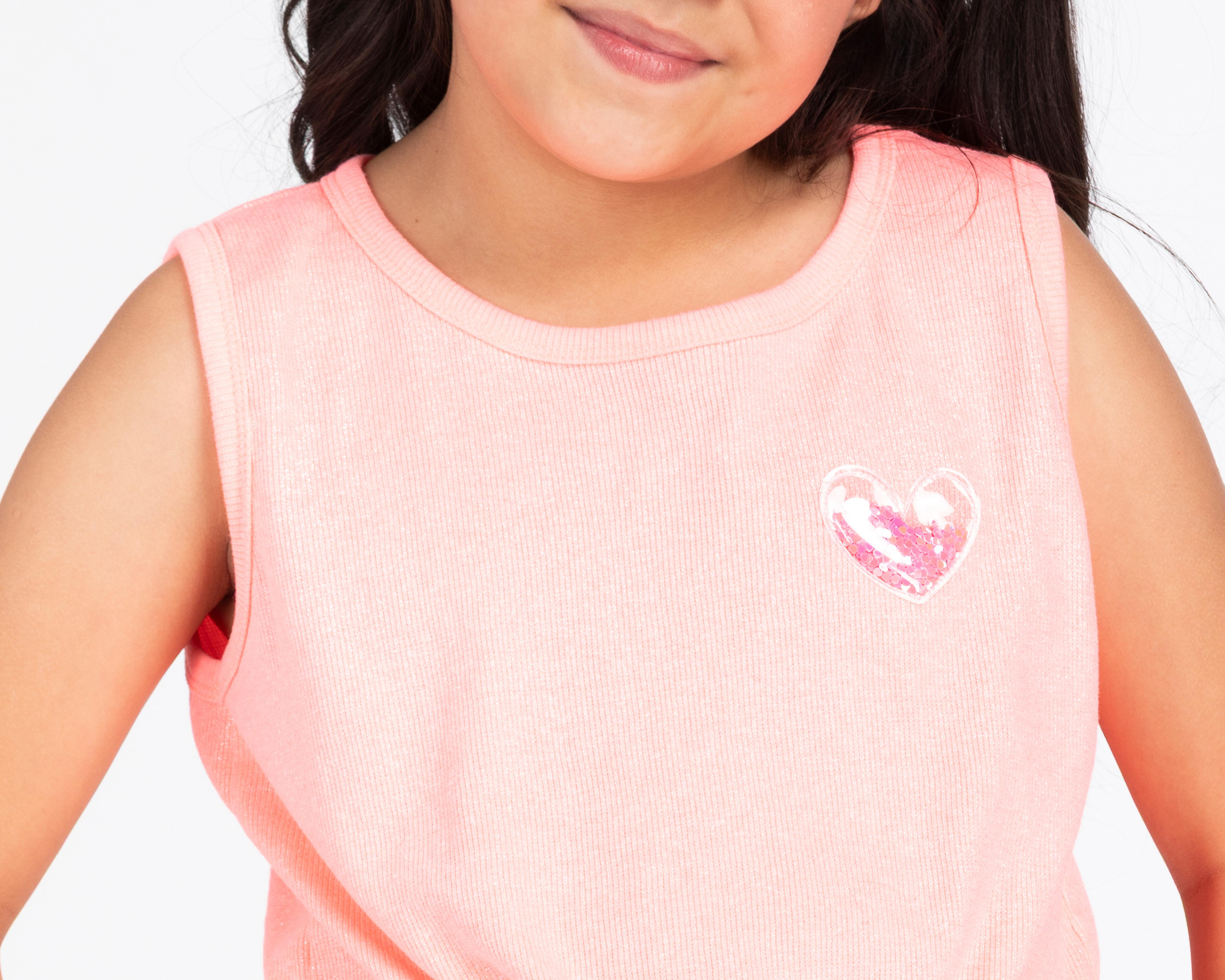 Foto 4 | Playera Girls Attitude Sin Mangas Lisa para Niña