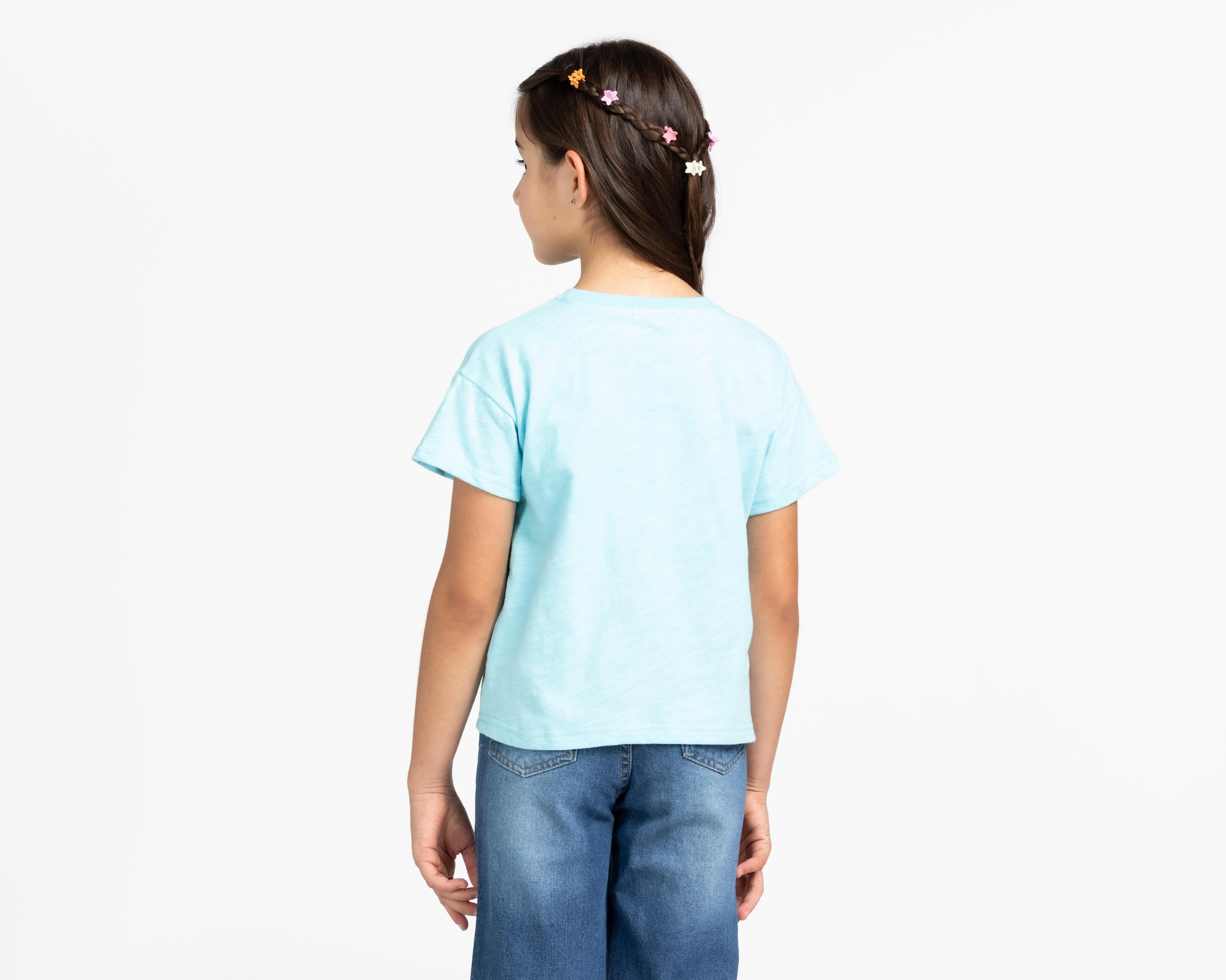 Foto 4 pulgar | Playera Girls Attitude Manga Corta Print Paleta para Niña