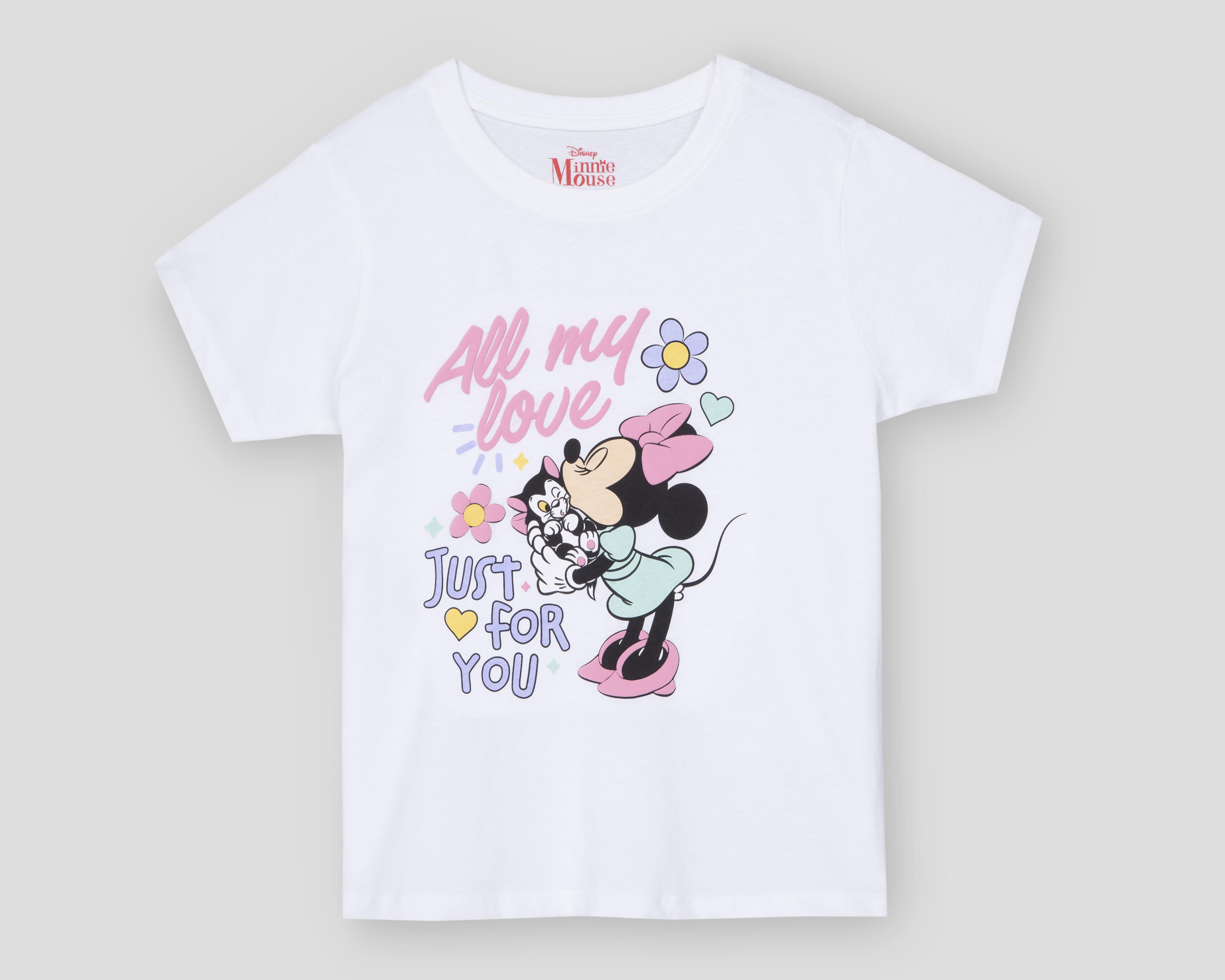 Foto 2 pulgar | Playera Disney Minnie Mouse Manga Corta para Niña