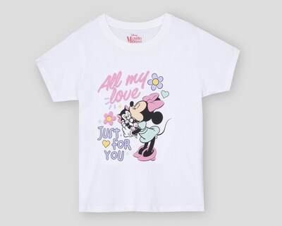 Foto 1 | Playera Disney Minnie Mouse Manga Corta para Niña