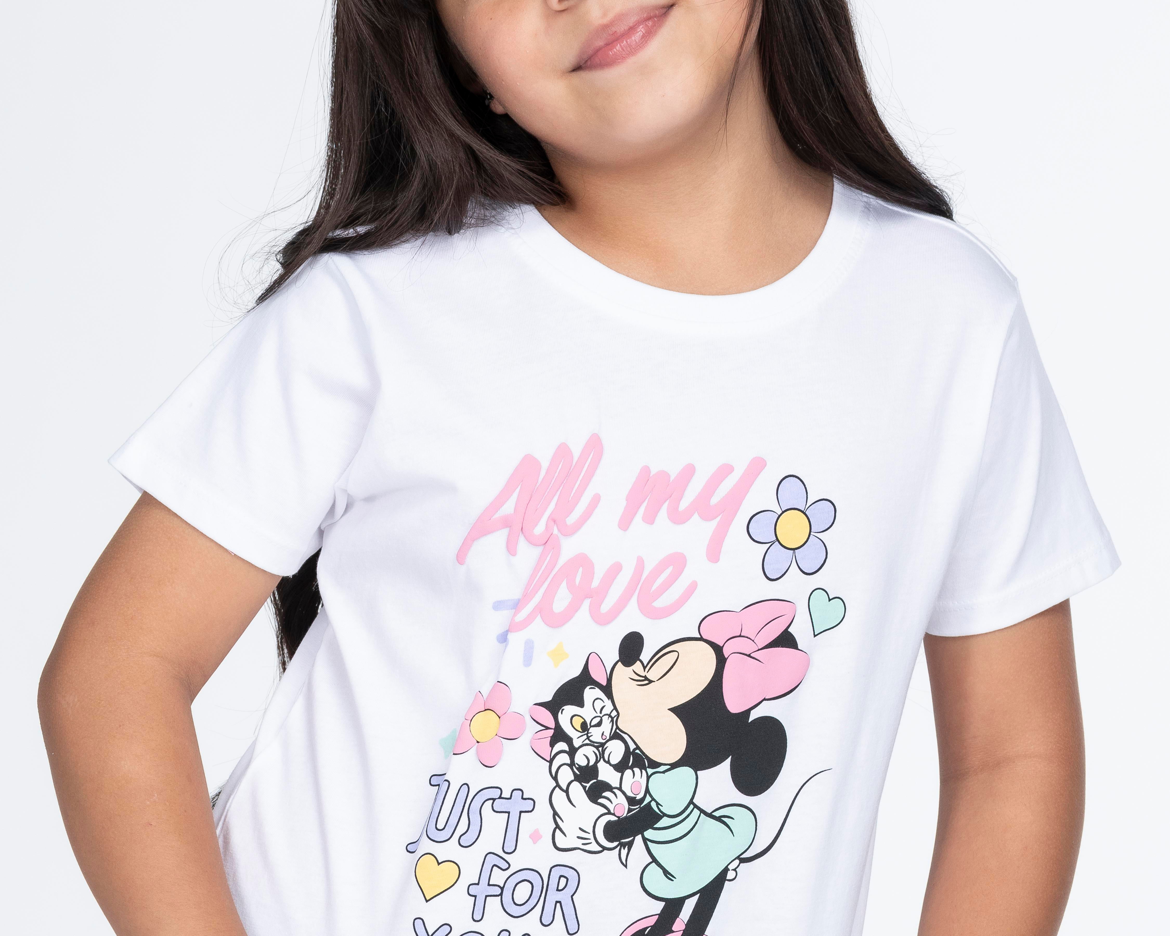 Foto 5 pulgar | Playera Disney Minnie Mouse Manga Corta para Niña