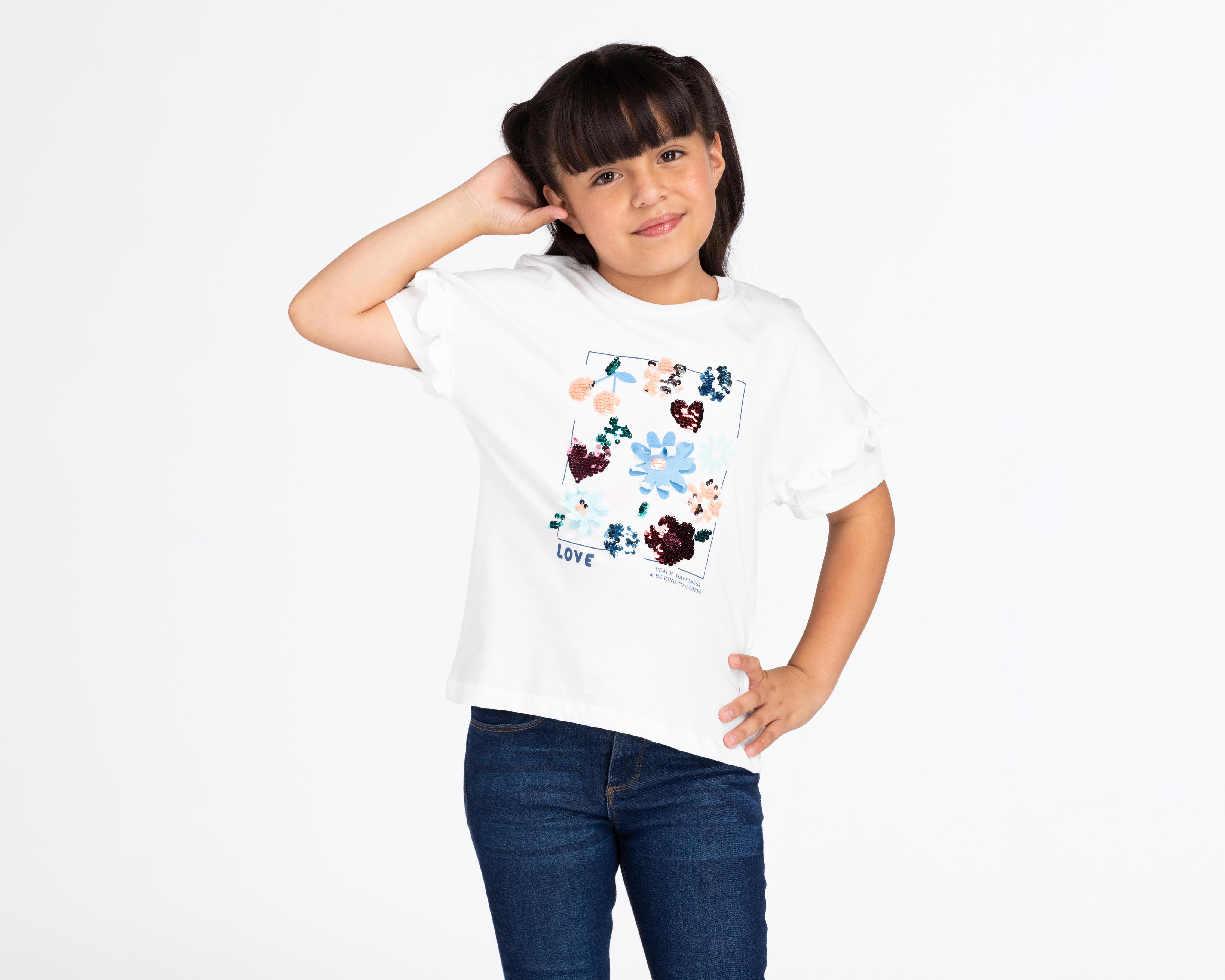 Foto 1 | Playera Girls Attitude Manga Corta para Niña