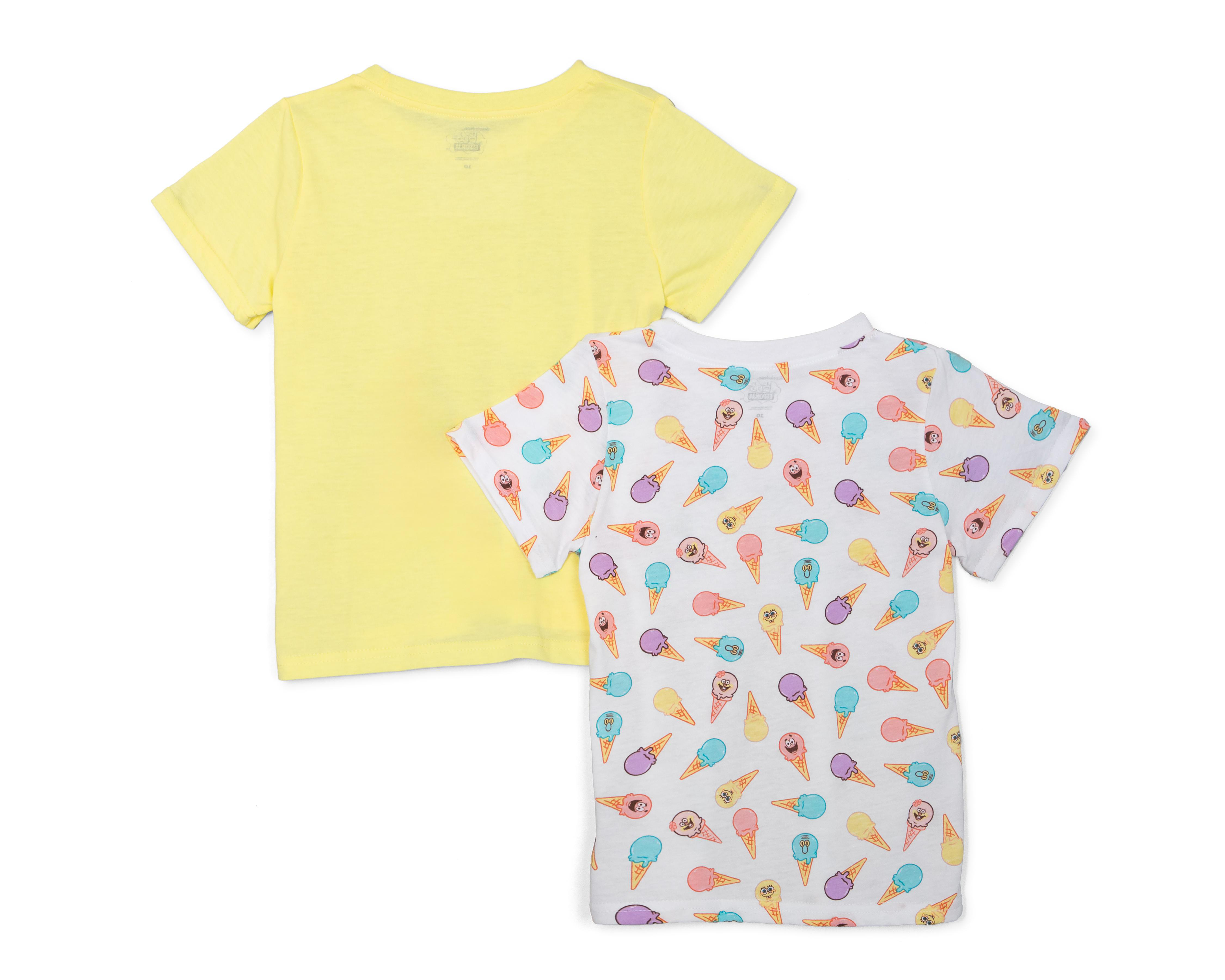 Foto 3 pulgar | Playera Bob Esponja para Niña 2 Piezas