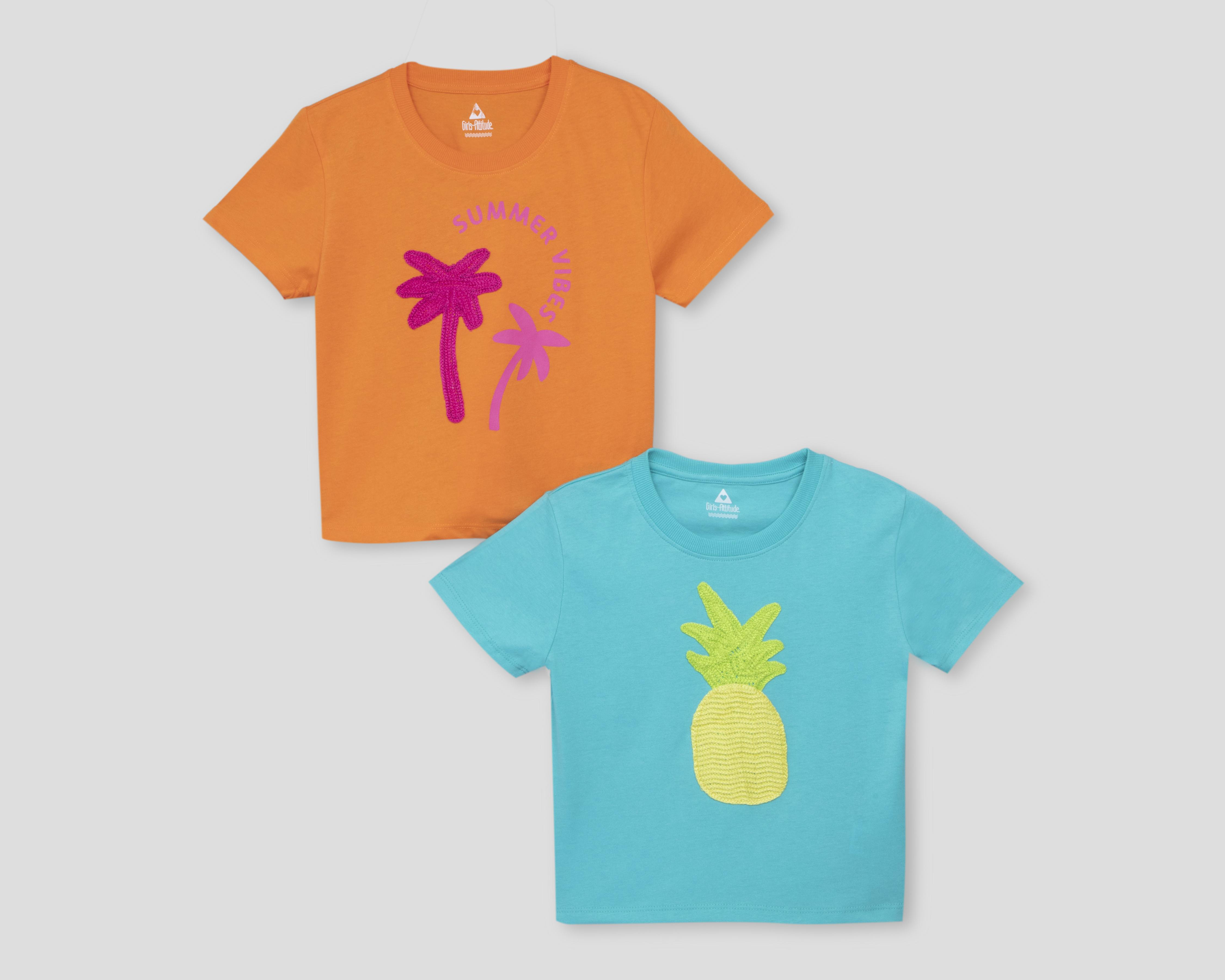 Playera Girls Attitude para Niña 2 Piezas