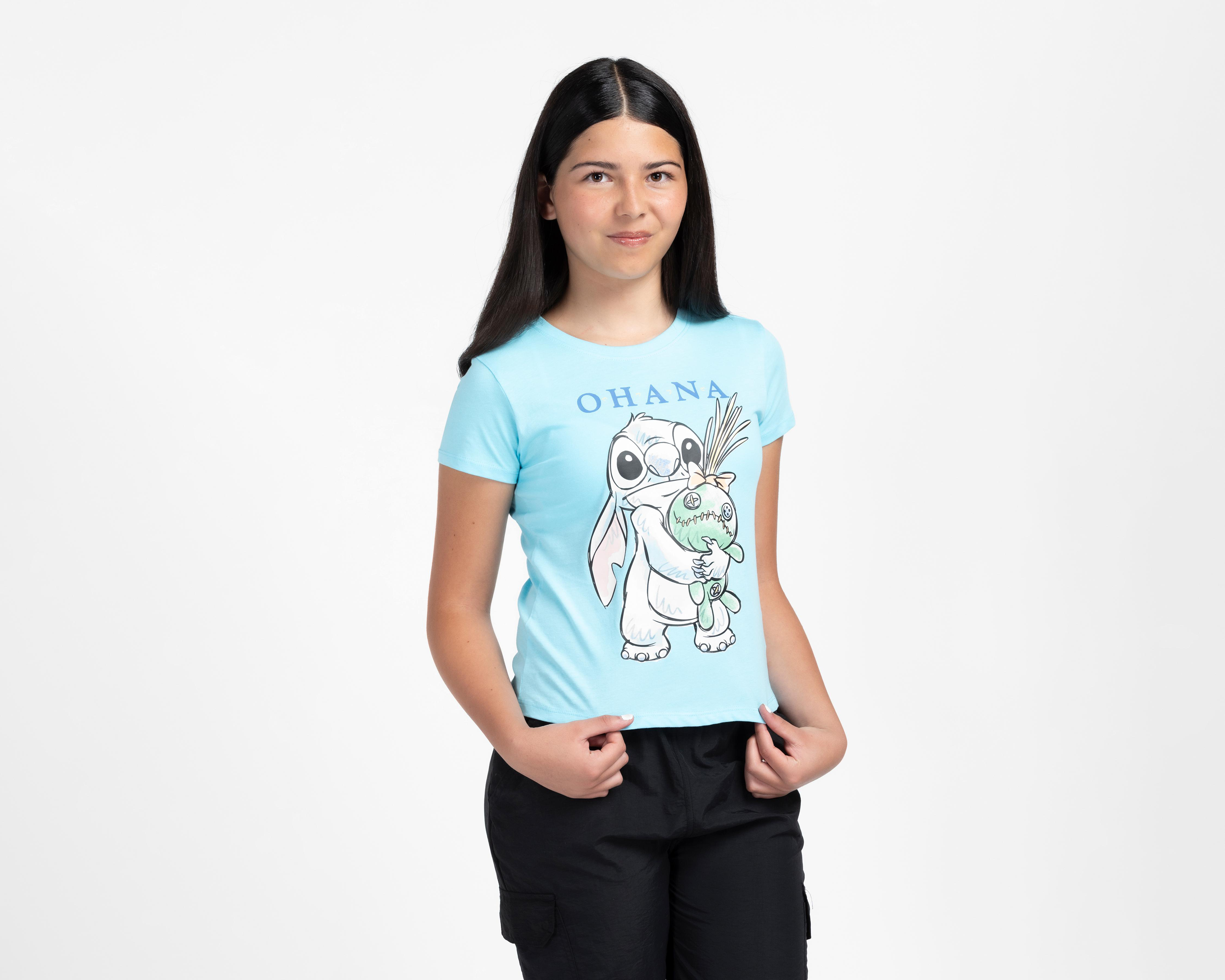 Foto 1 | Playera Disney Lilo y Stitch Manga Corta para Niña