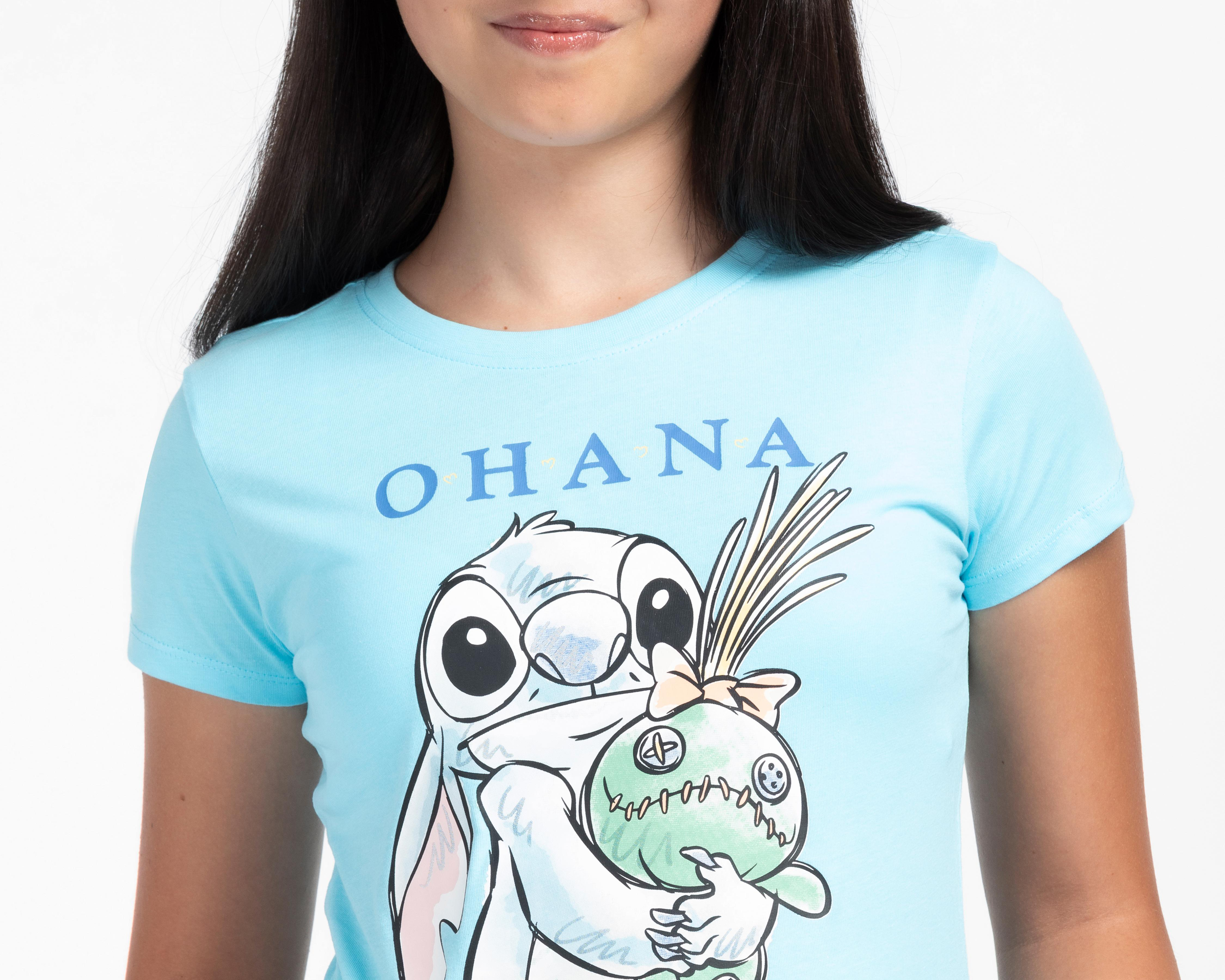 Foto 4 pulgar | Playera Disney Lilo y Stitch Manga Corta para Niña