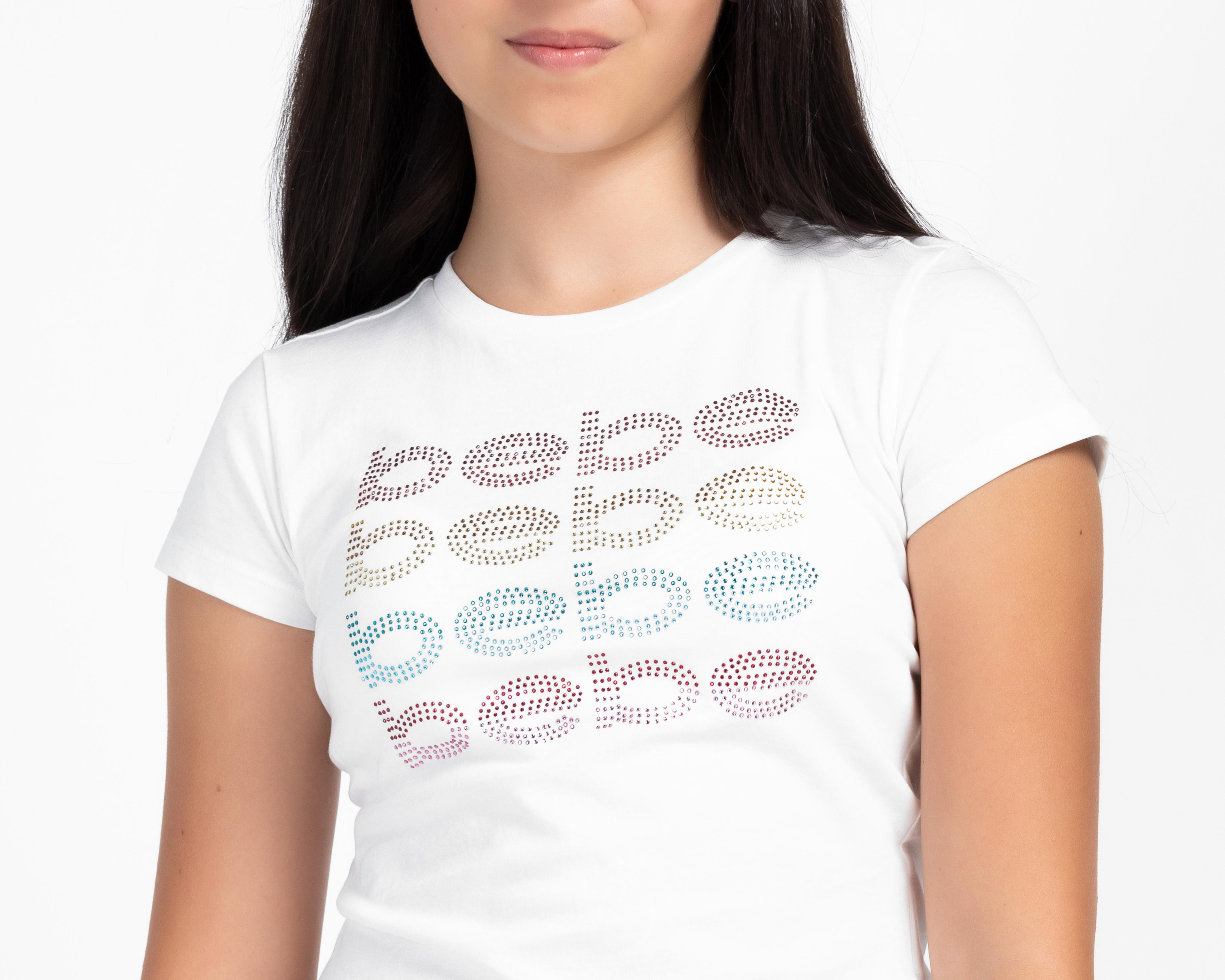 Foto 5 pulgar | Playera Bebe Manga Corta Blanca para Niña