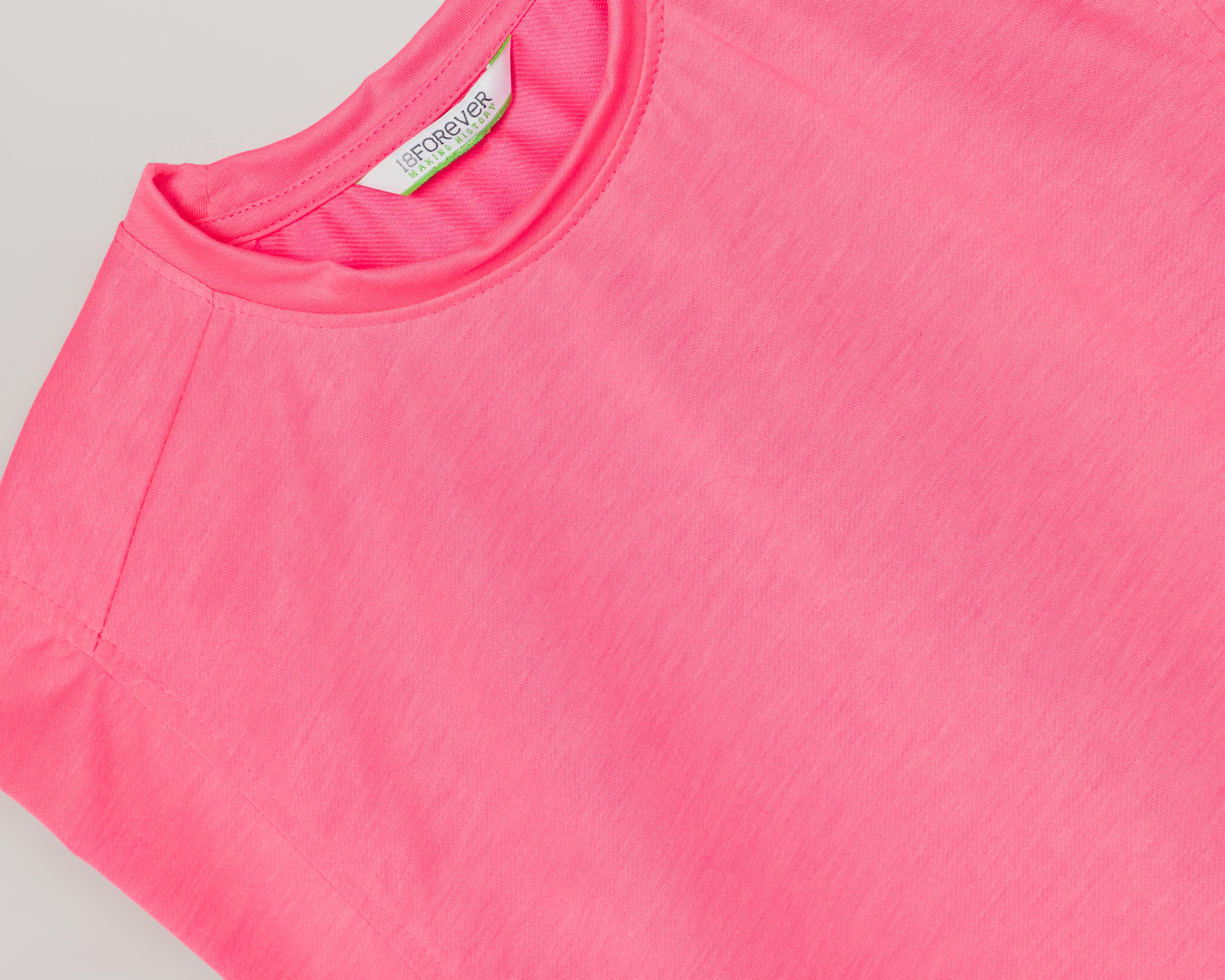 Foto 3 | Playera de Cuello Redondo Rosa 18 Forever Juvenil