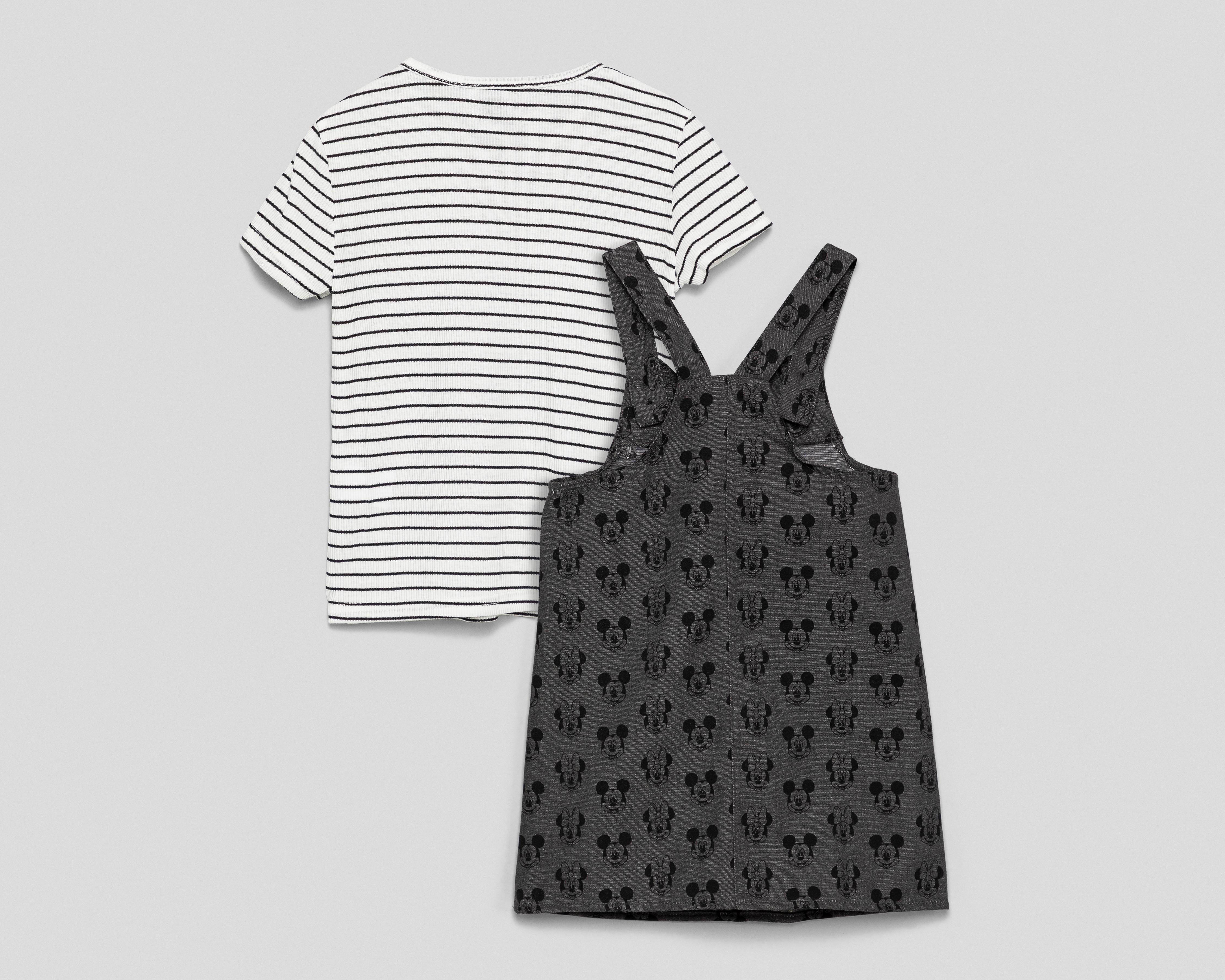 Foto 3 pulgar | Vestido Gris Disney Minnie Mouse para Niña con Playera