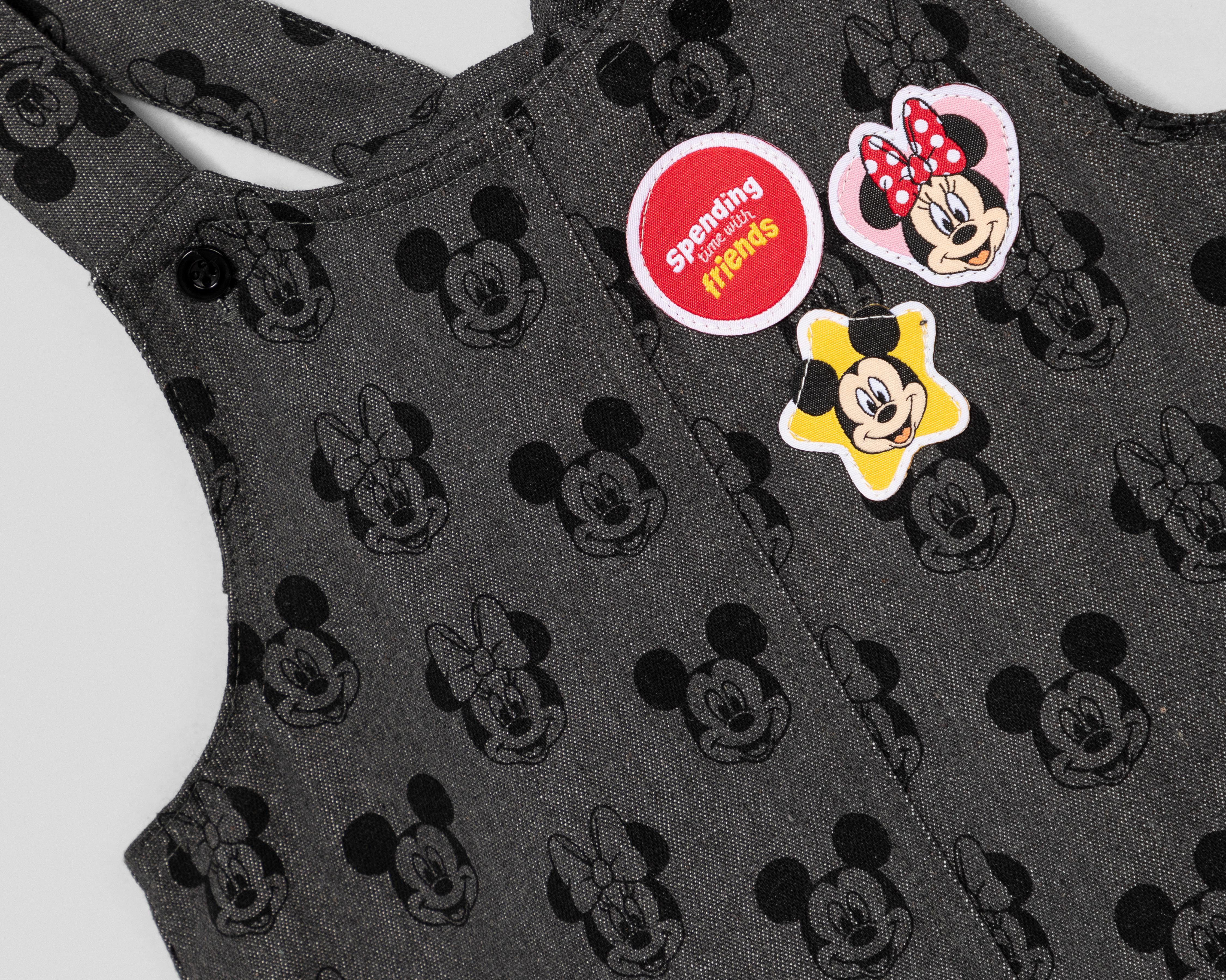 Foto 6 pulgar | Vestido Gris Disney Minnie Mouse para Niña con Playera